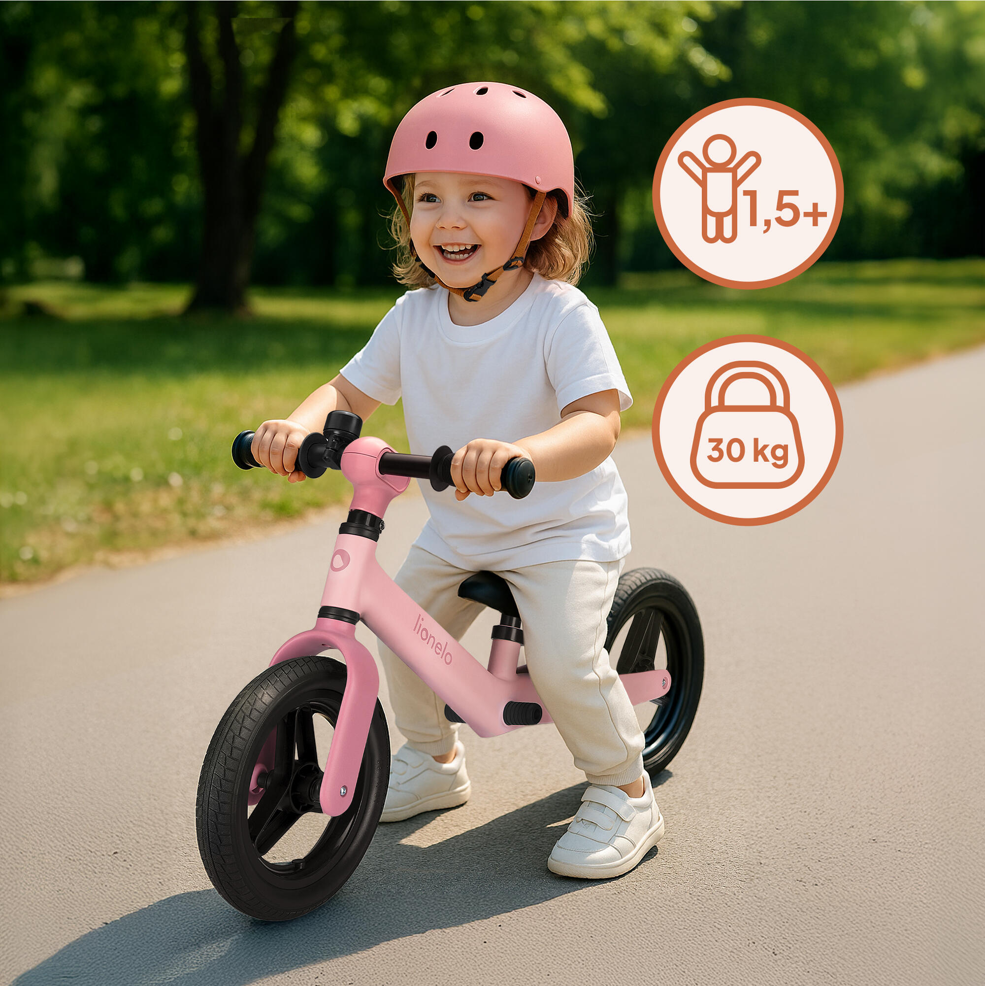 Loopfiets ultralicht Lionelo Toni – 2,3 kg met helm, verstelbaar, 3+ 3/7