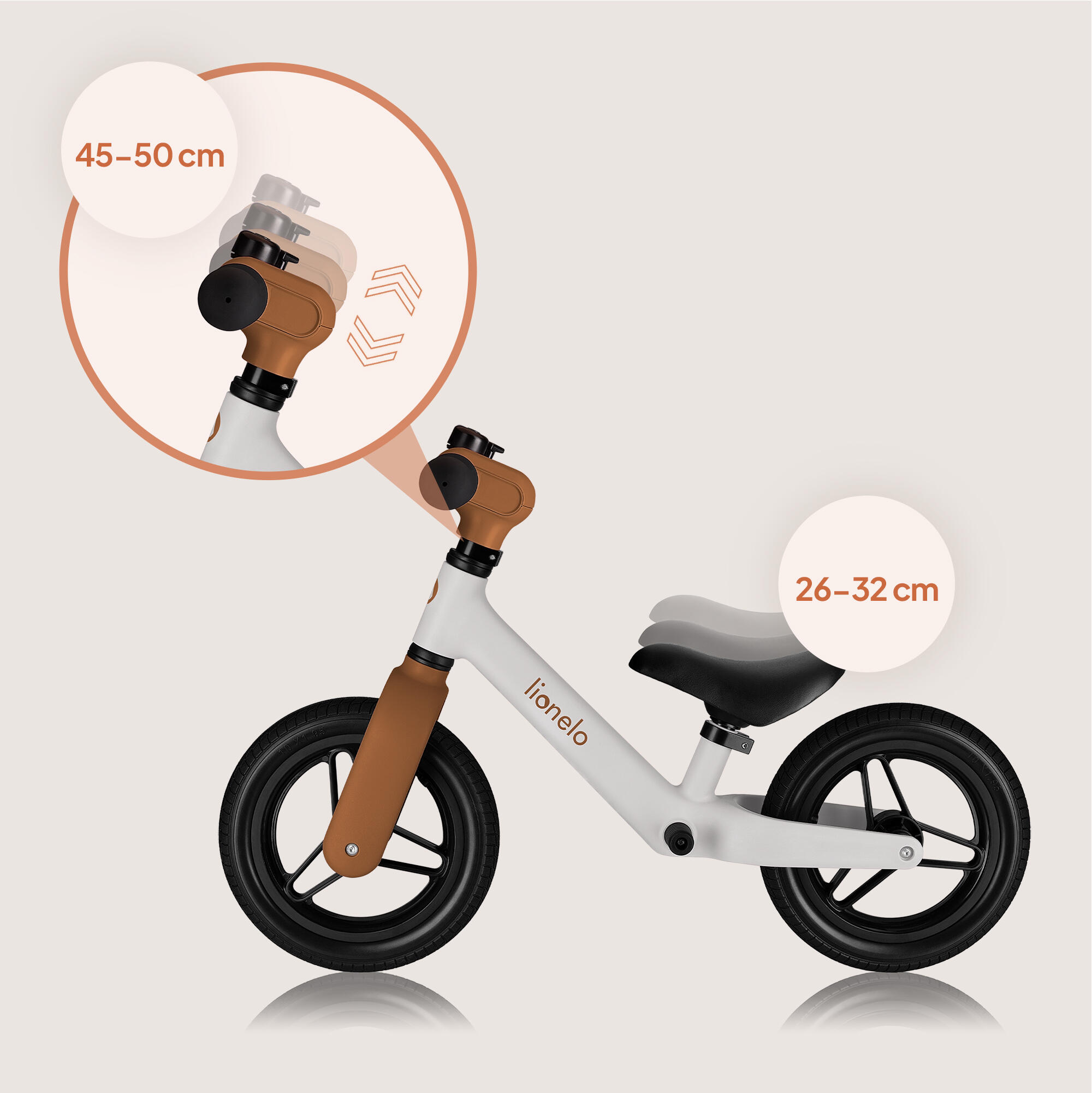 Bicicleta sin pedales Lionelo Toni – 2,3 kg con casco, ajustable, 3+ 4/7