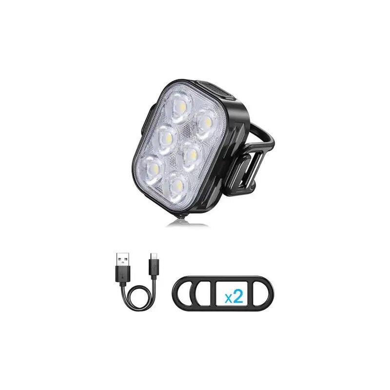 Set de iluminare pentru bicicletă, lumină față și spate 200/50 lumeni