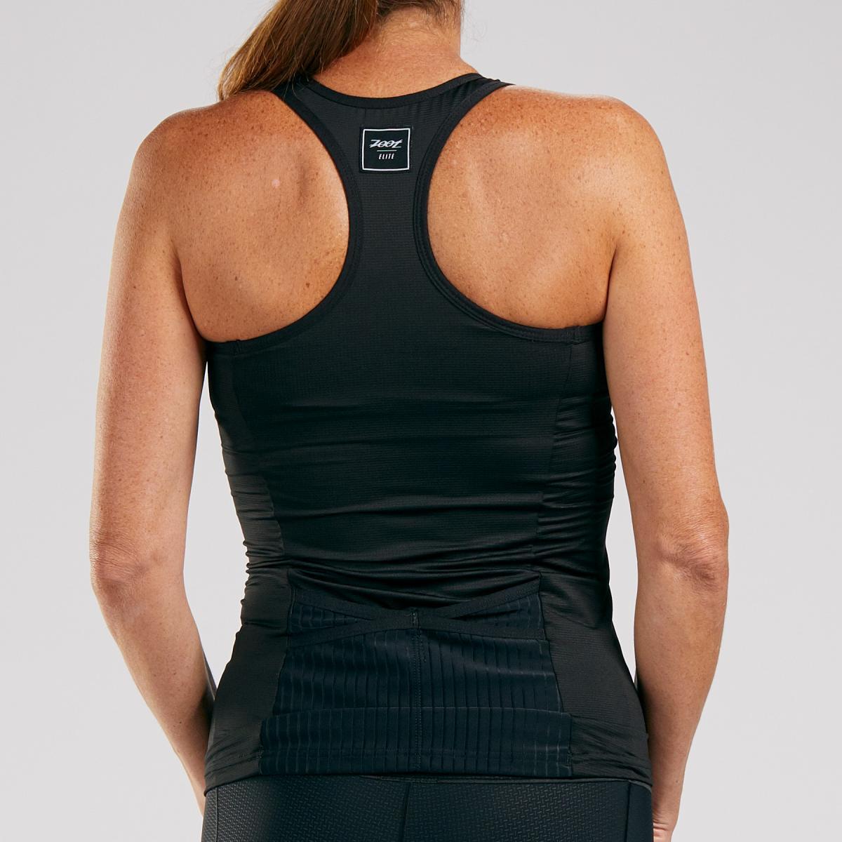 Camiseta Triatlon Sin mangas Mujer ZOOT ELITE Negro 3/6