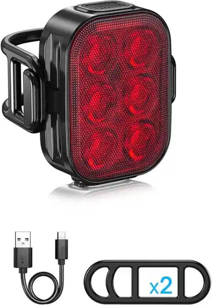Set luci LED per bicicletta 200 e 50 lumen Luce anteriore e posteriore 6/7