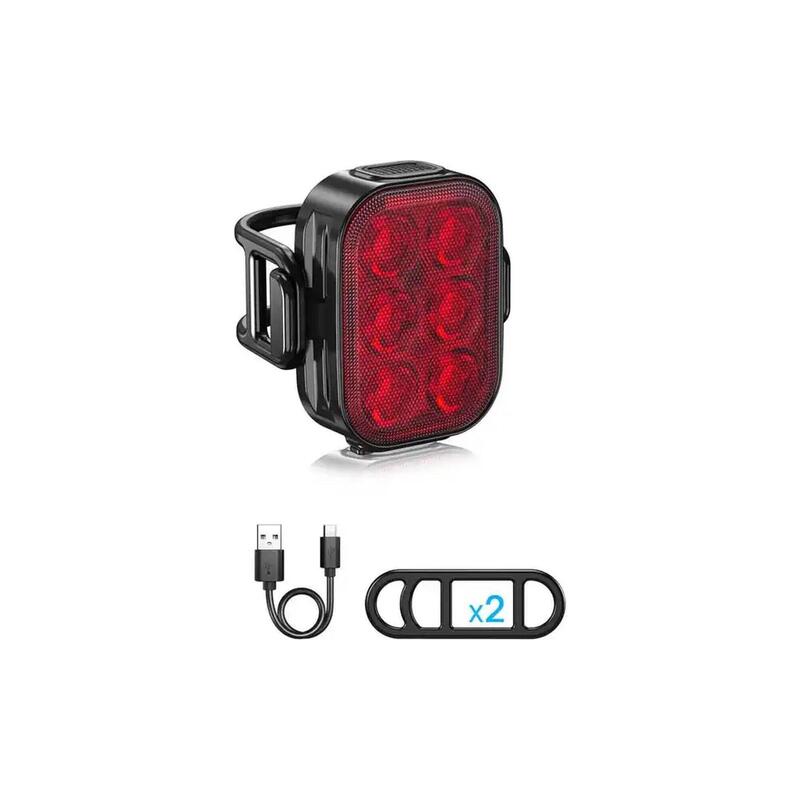 Set de iluminare pentru bicicletă, lumină față și spate 200/50 lumeni