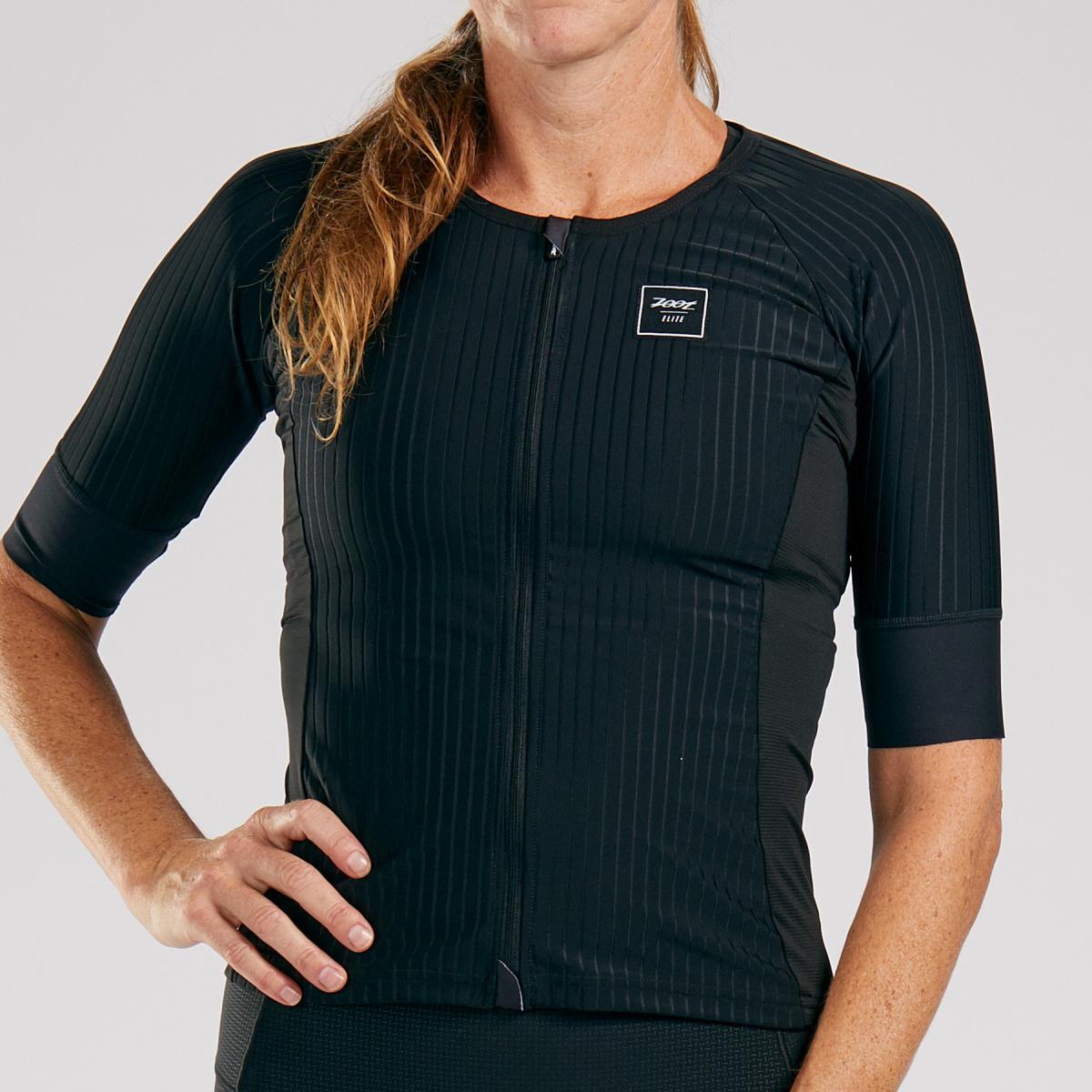 Maillot Triatlon Manga corta Mujer ZOOT AERO ELITE Negro 2/7
