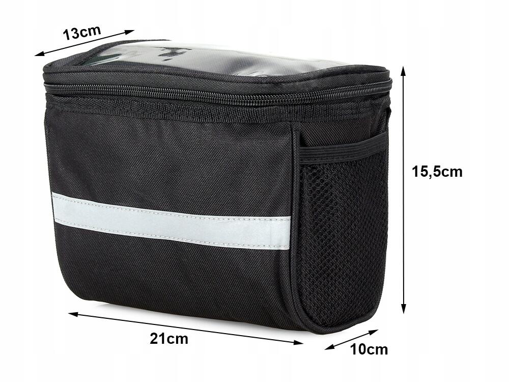 Sacoche de guidon avec support de téléphone pour vélo 3 litres Noir 5/7