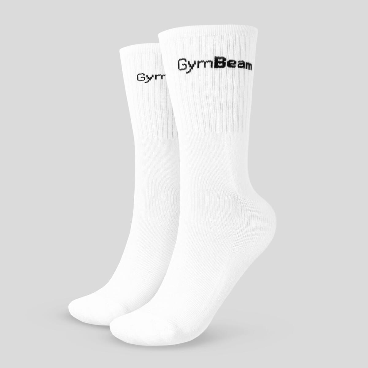 Skarpety unisex fitness 3/4 białe 3/4 Socks 3Pack 2/3