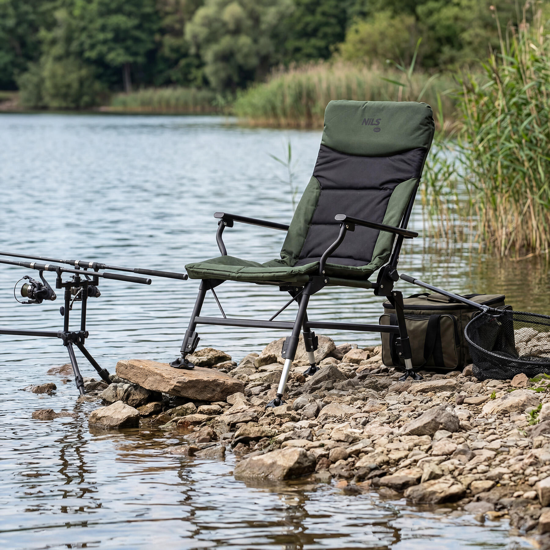 Campingvissersstoel Vouwbare, verstelbare NILS CAMP NC2702 6/7
