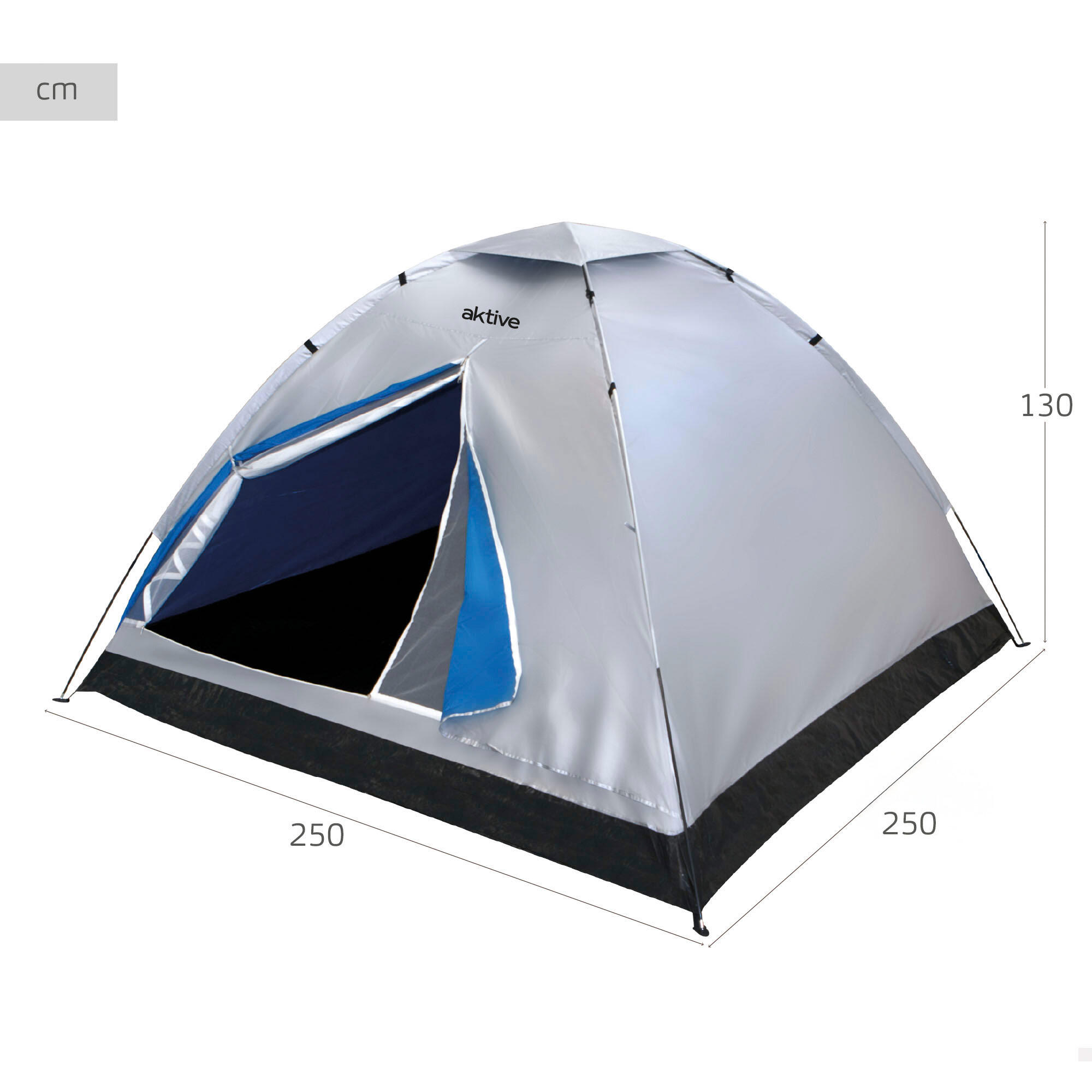 Tente 4 hommes 205x205x130 cm Aktive 3/4