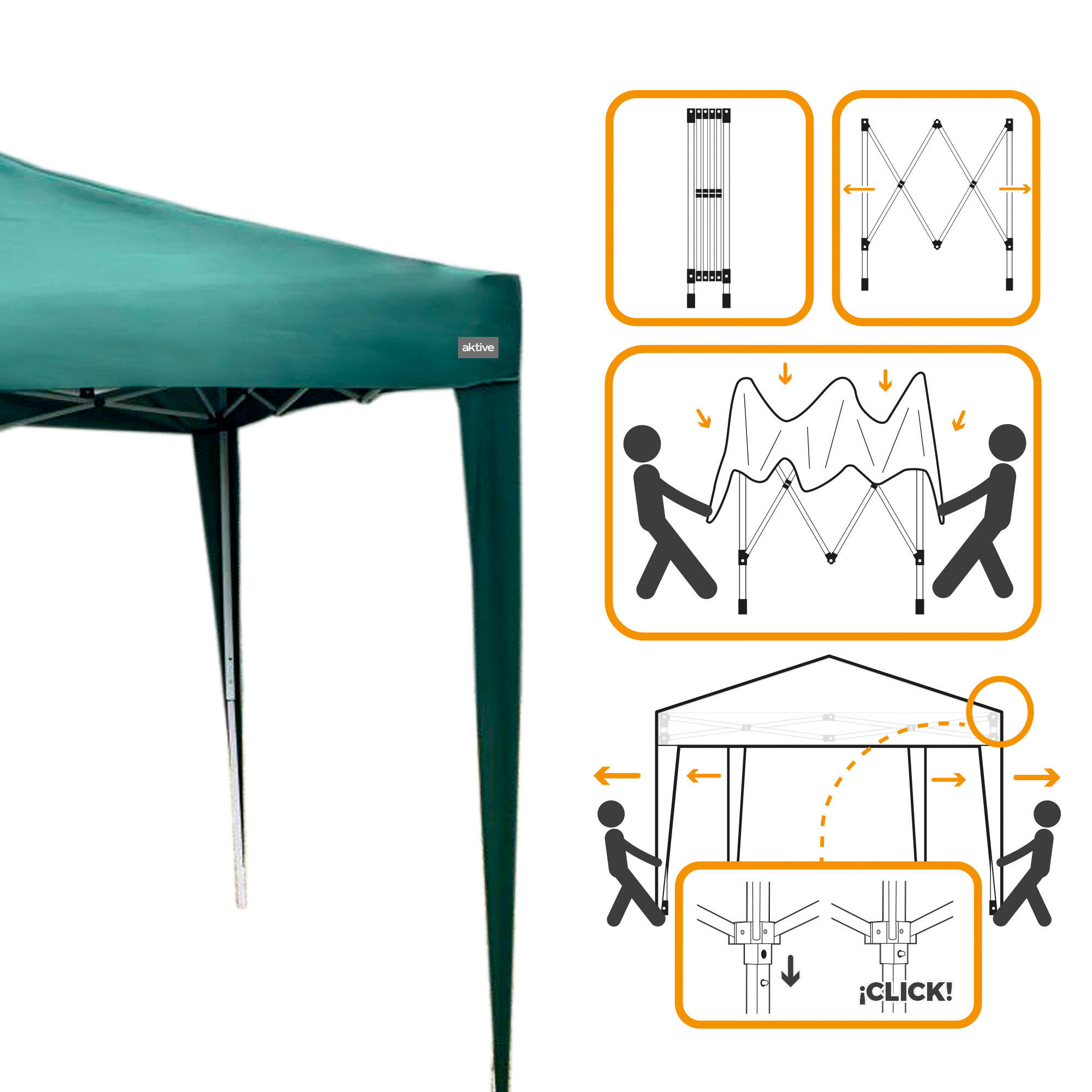 Max-AIR gazebo pliant avec cheminée d'aération Aktive 3/7