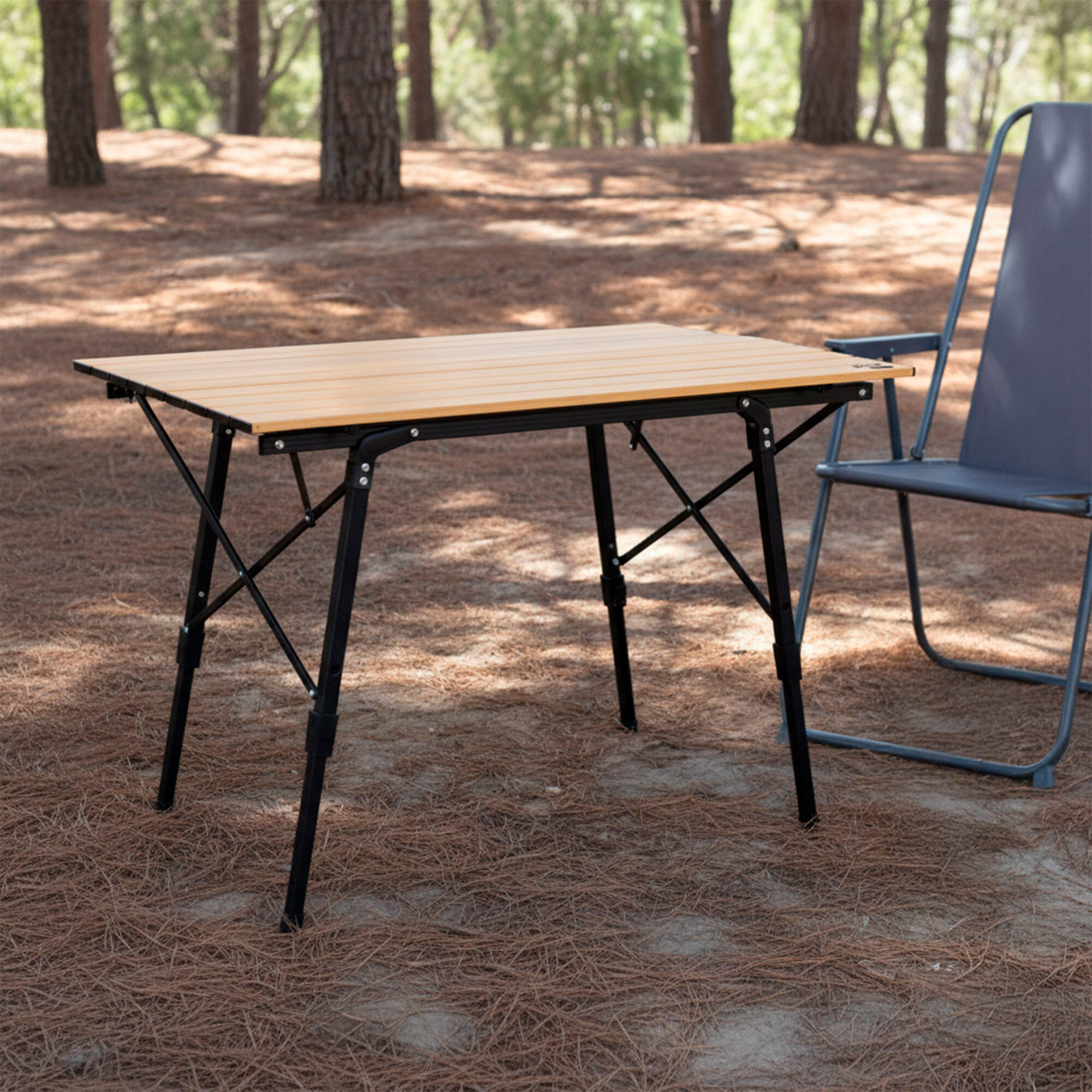 Table pliante glampling hauteur réglable facile à transporter, 90x57 cm - Aktive 2/7