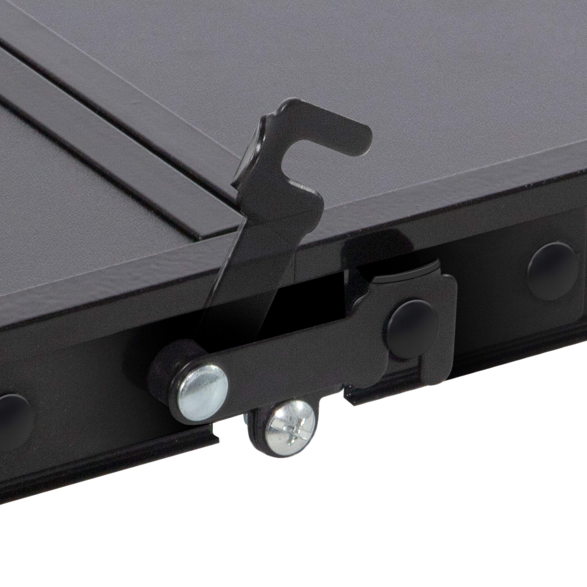 Aktive Mesa de acampamento dobrável preta, ajustável em altura e antiderrapante 7/7