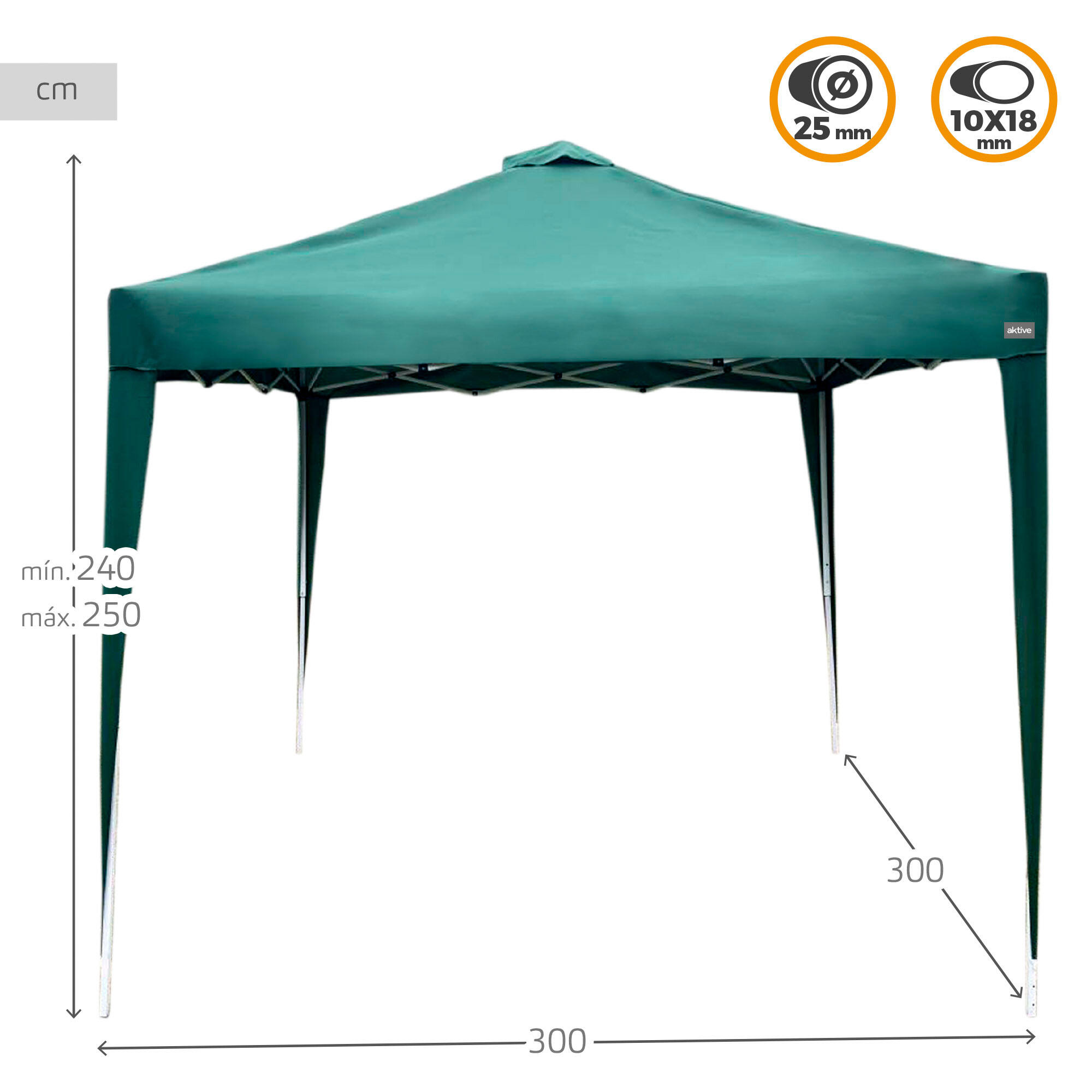 Max-AIR gazebo pliant avec cheminée d'aération Aktive 4/7