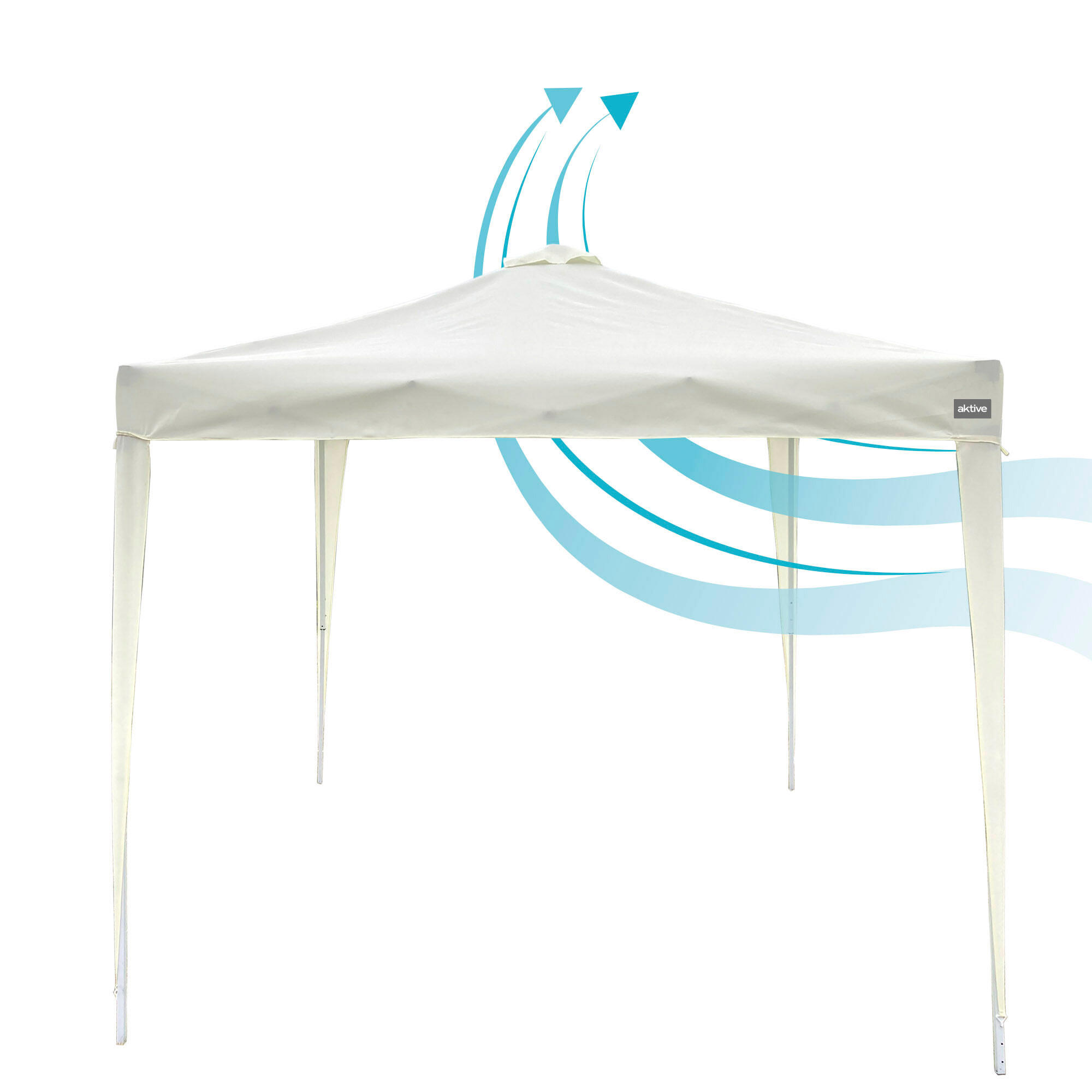 Max-Air gazebo pliant avec ventilation 300x300/240-250 cm blanc Aktive 6/7