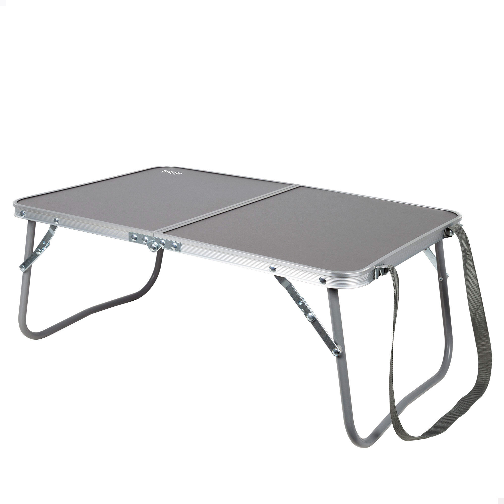 Table pliante de camping anthracite avec poignées de transport Aktive 1/7