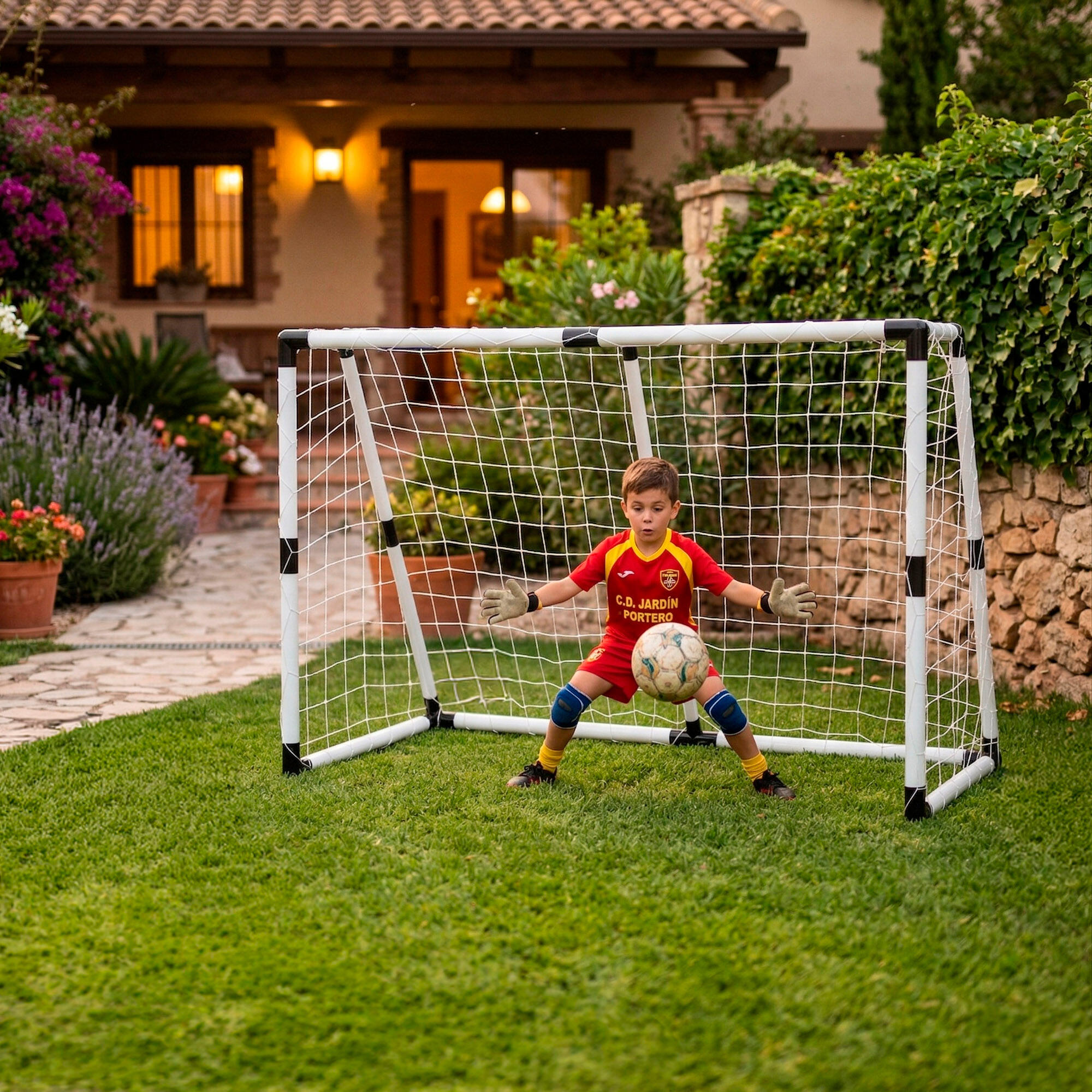 Baliza de futebol infantil com bola e insuflador COLORBABY 2/7