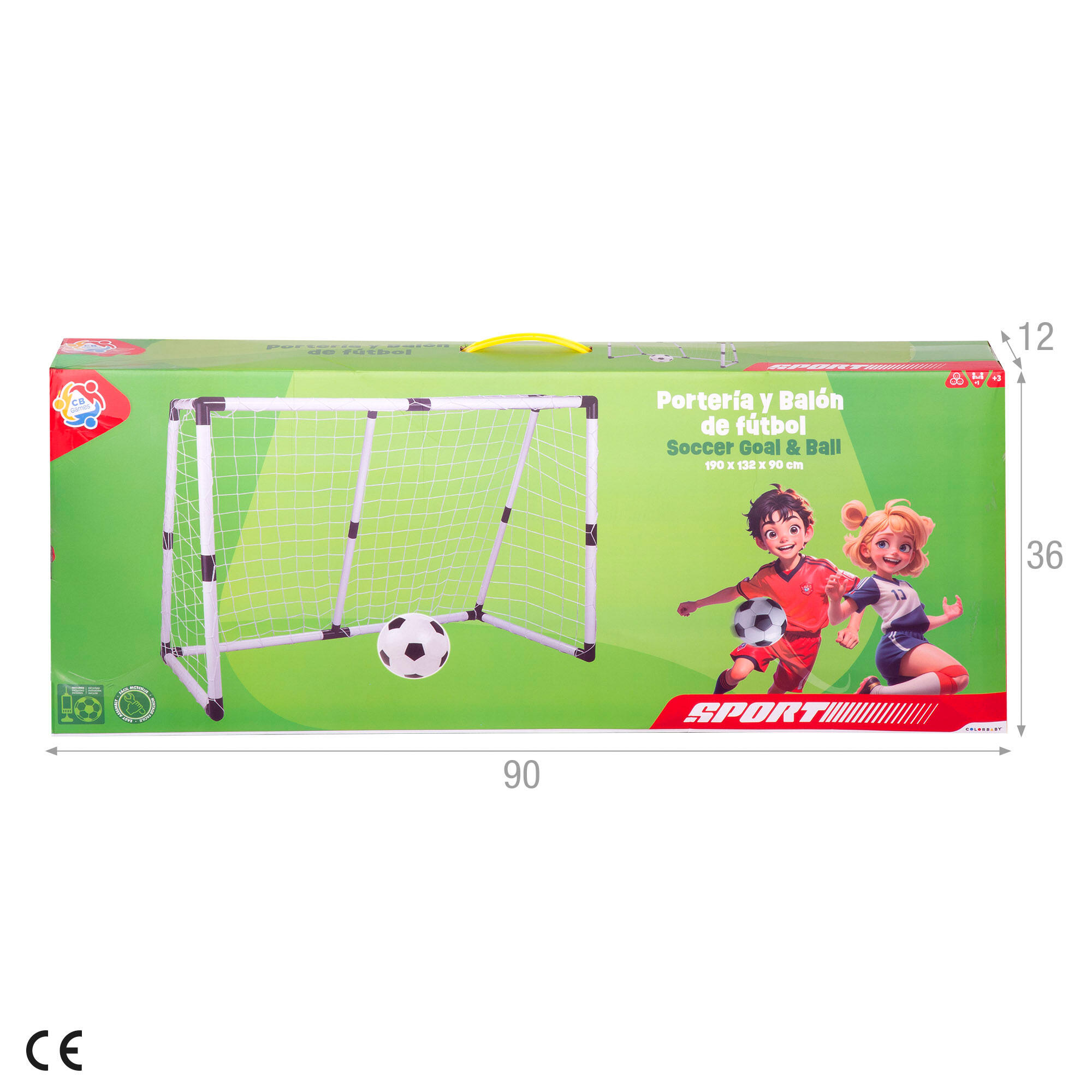 Baliza de futebol infantil com bola e insuflador COLORBABY 7/7