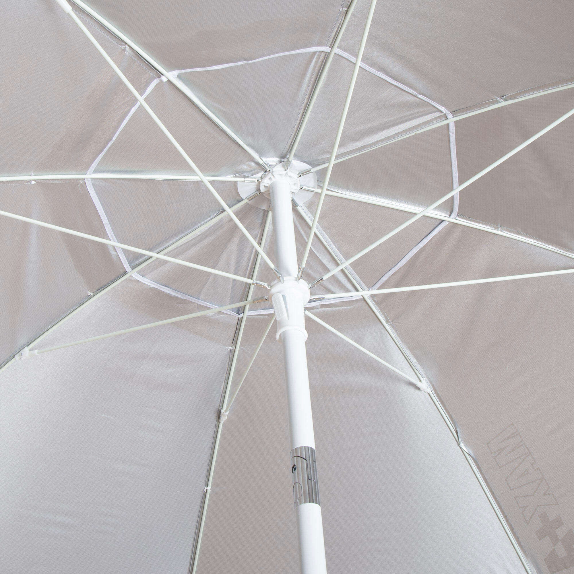 Aktive Sombrilla de playa 8 varillas 220 cm gris inclinable UV50 7/7