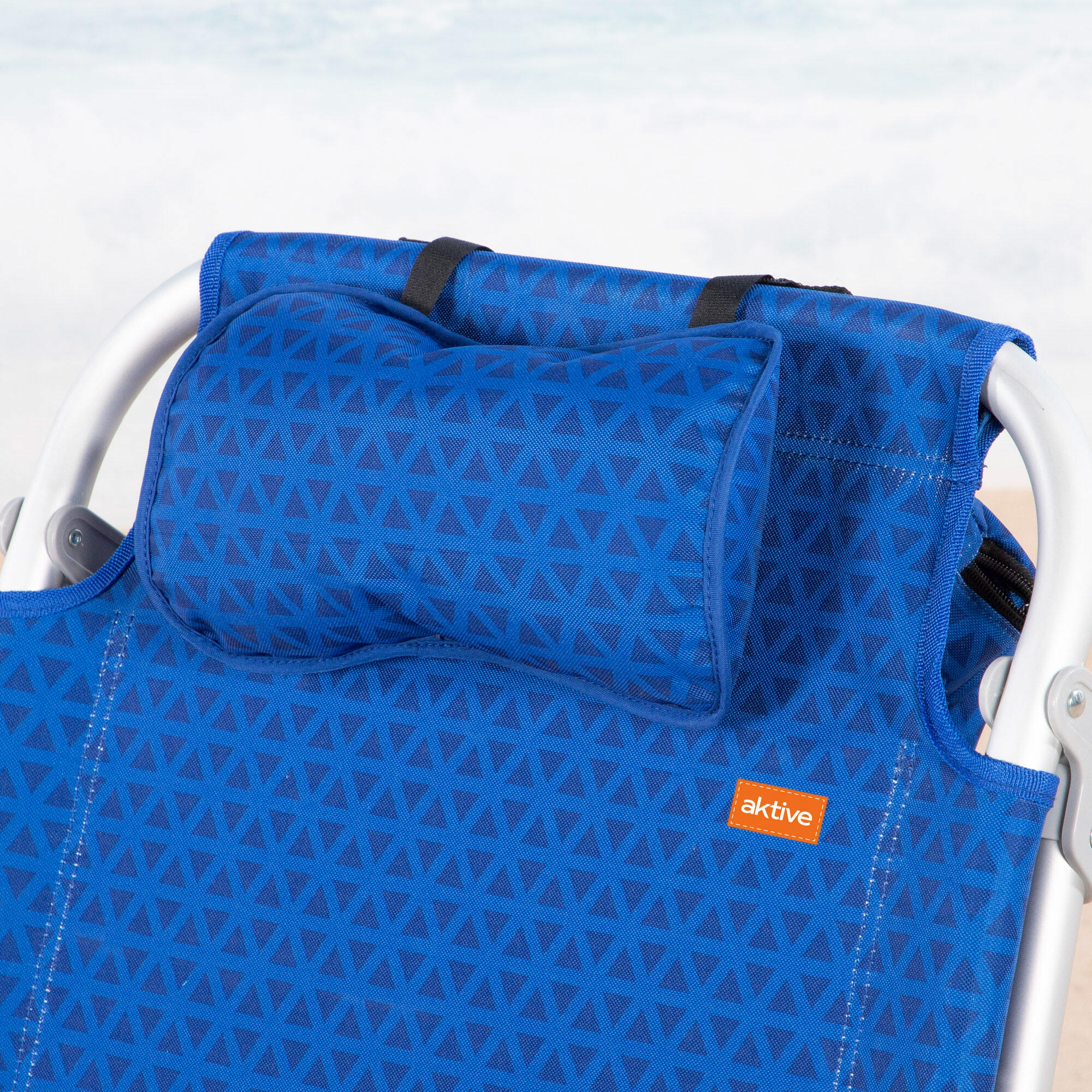 Aktive Pack 2 cadeiras de praia dobráveis XXL com várias posições azul 6/7