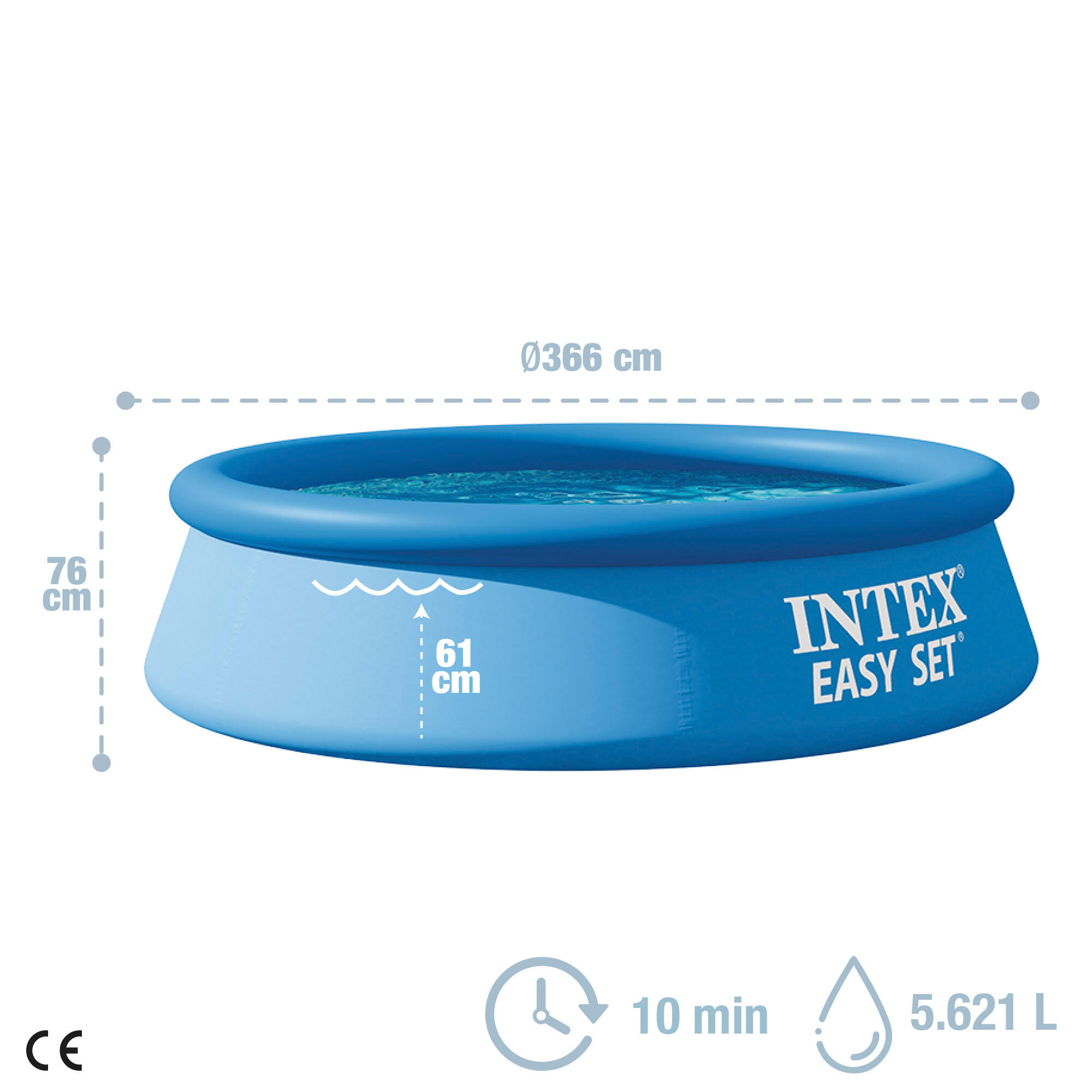Intex 28130NP - Piscina Easy Set rotonda, 366x76 cm 4/6