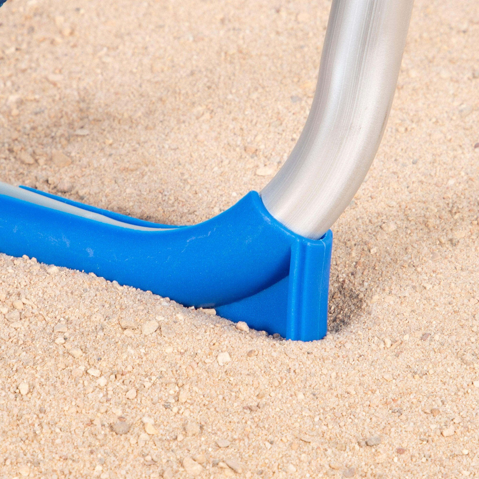 Aktive Pack 2 cadeiras de praia dobráveis fixas às riscas azuis e brancas 3/7