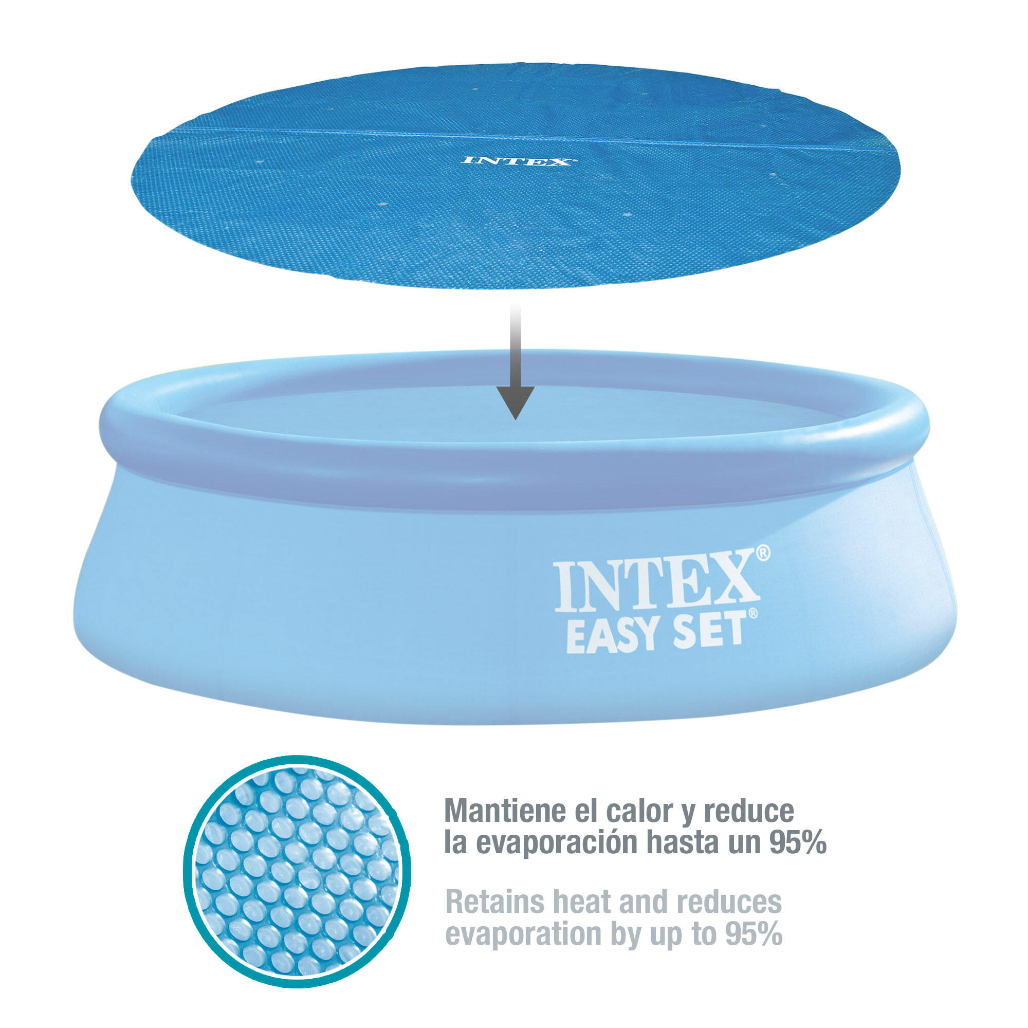 Cobertura solar Intex para piscinas Easy Set ou Metal Frame 305 cm diámetro 5/7