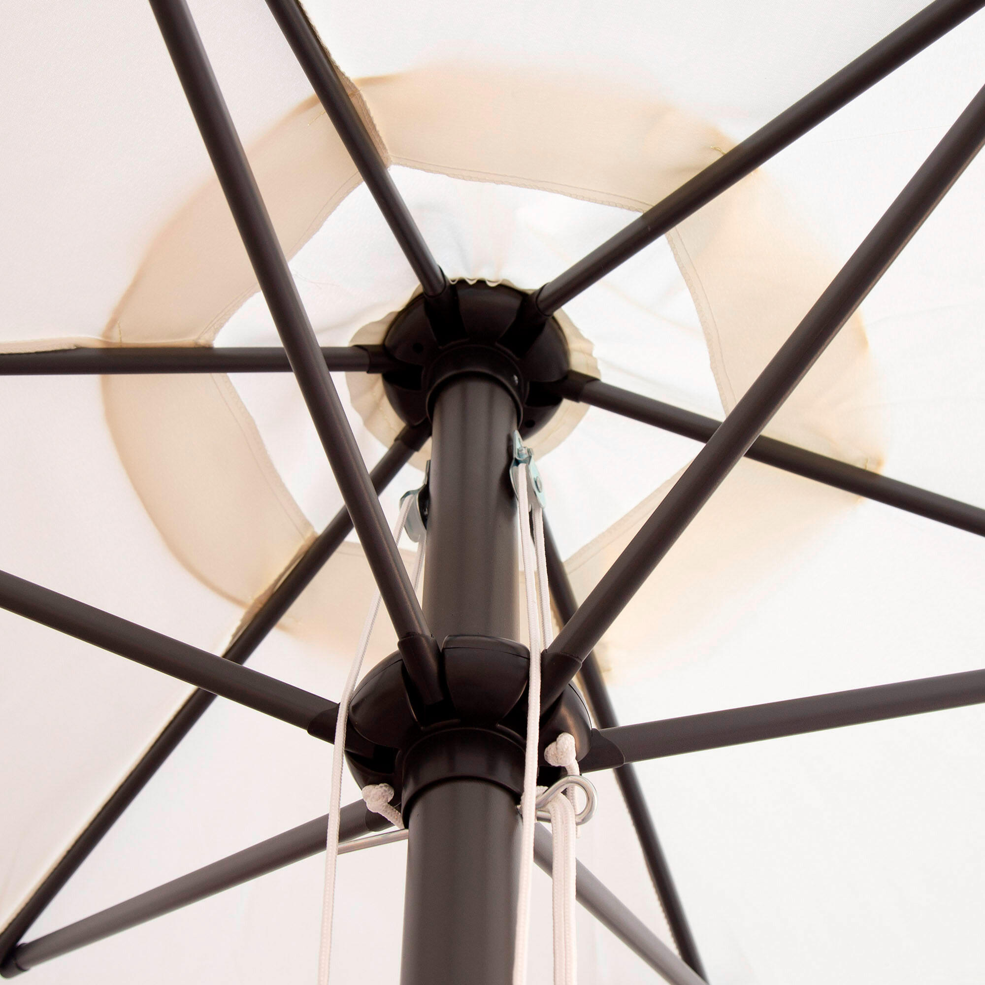 Parasol de jardin hexagonal Ø300 cm avec système de poulie double Aktive 5/7