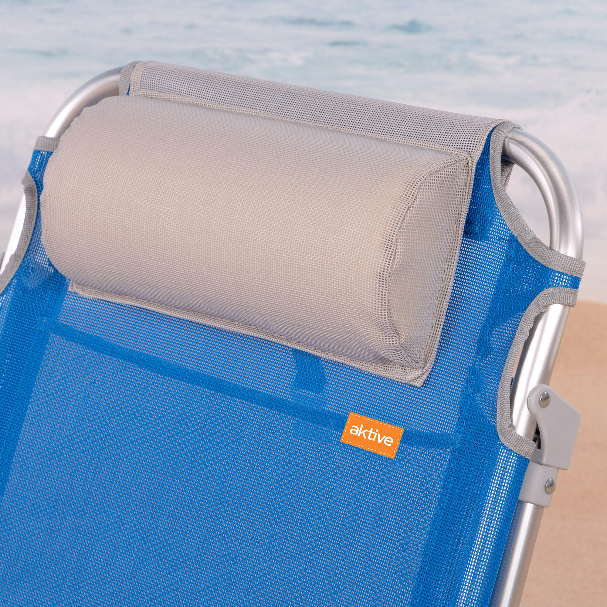 Aktive Pack 2 cadeiras de praia dobráveis multiposição azul 5/7