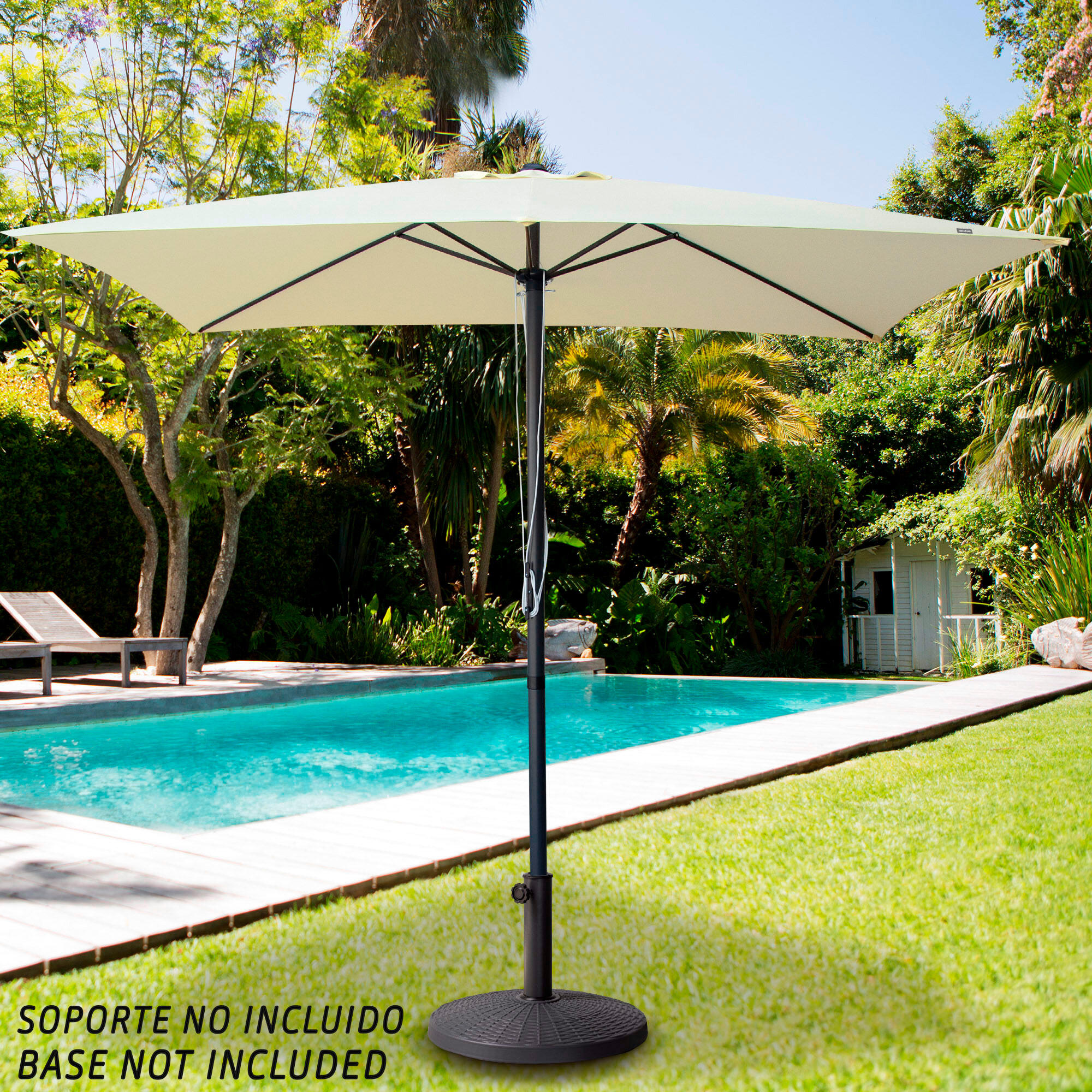 Guarda-chuva de jardim quadrado 300x300 cm com proteção UV50 Aktive 2/7