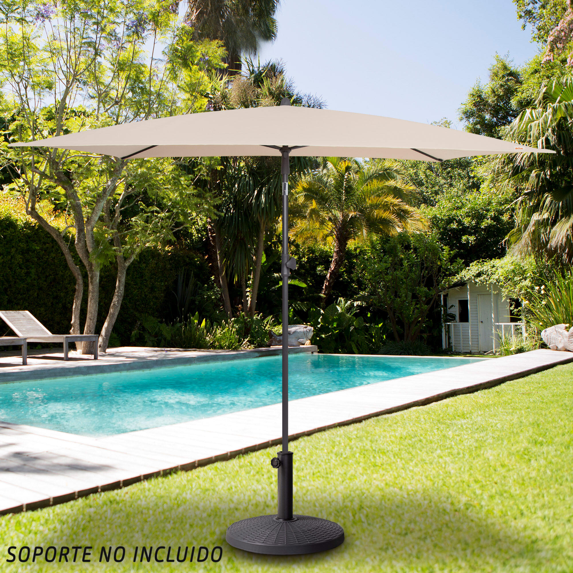 Aktive Parasol de balcon inclinable rectangulaire 200x125 cm crème UV30 2/7