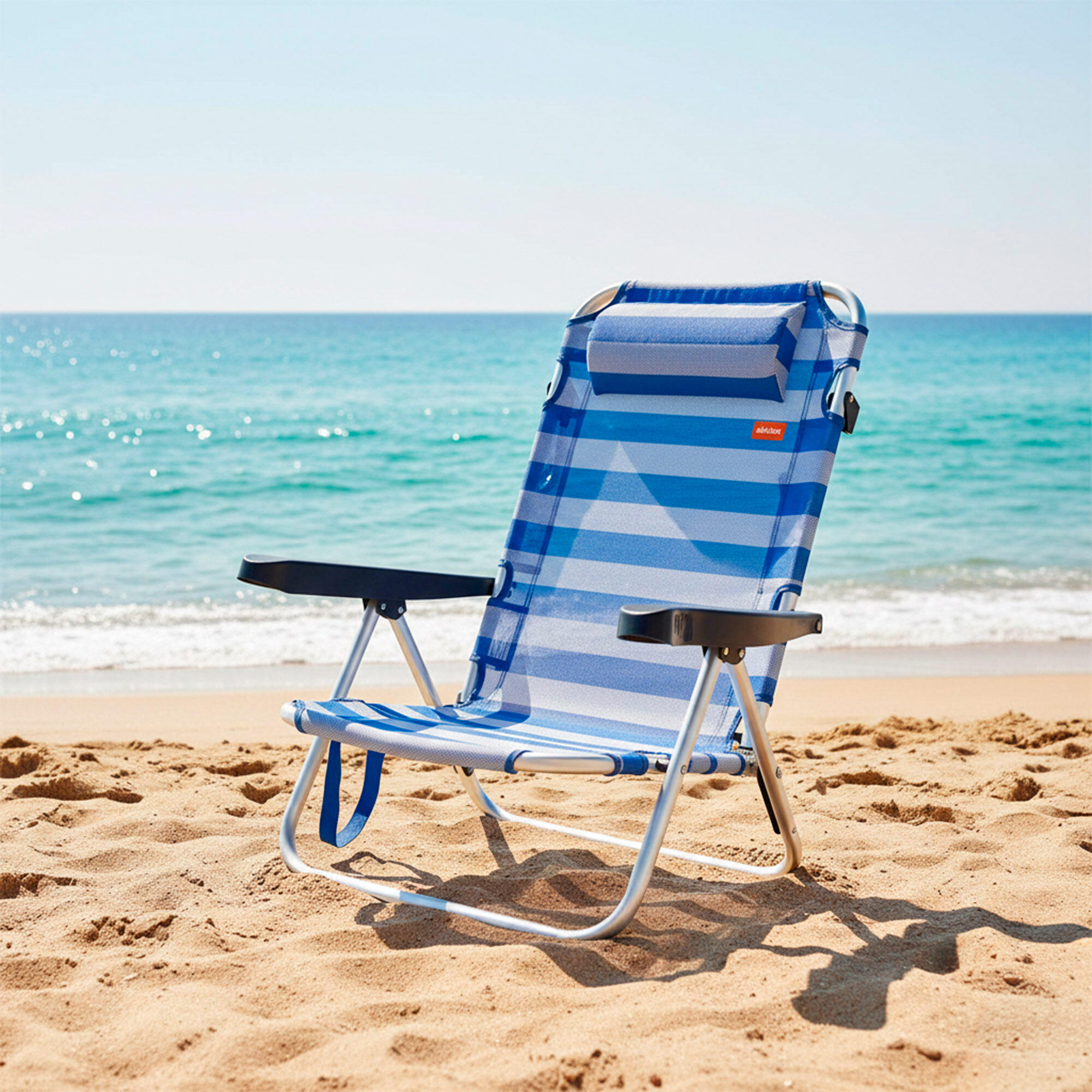 Aktive Pack 2 cadeiras de praia dobráveis multiposições às riscas 6/7