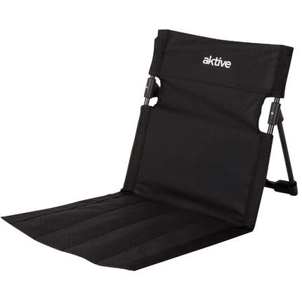 Aktive Chaise de sol pliante noire avec dossier réglable et sac de transport