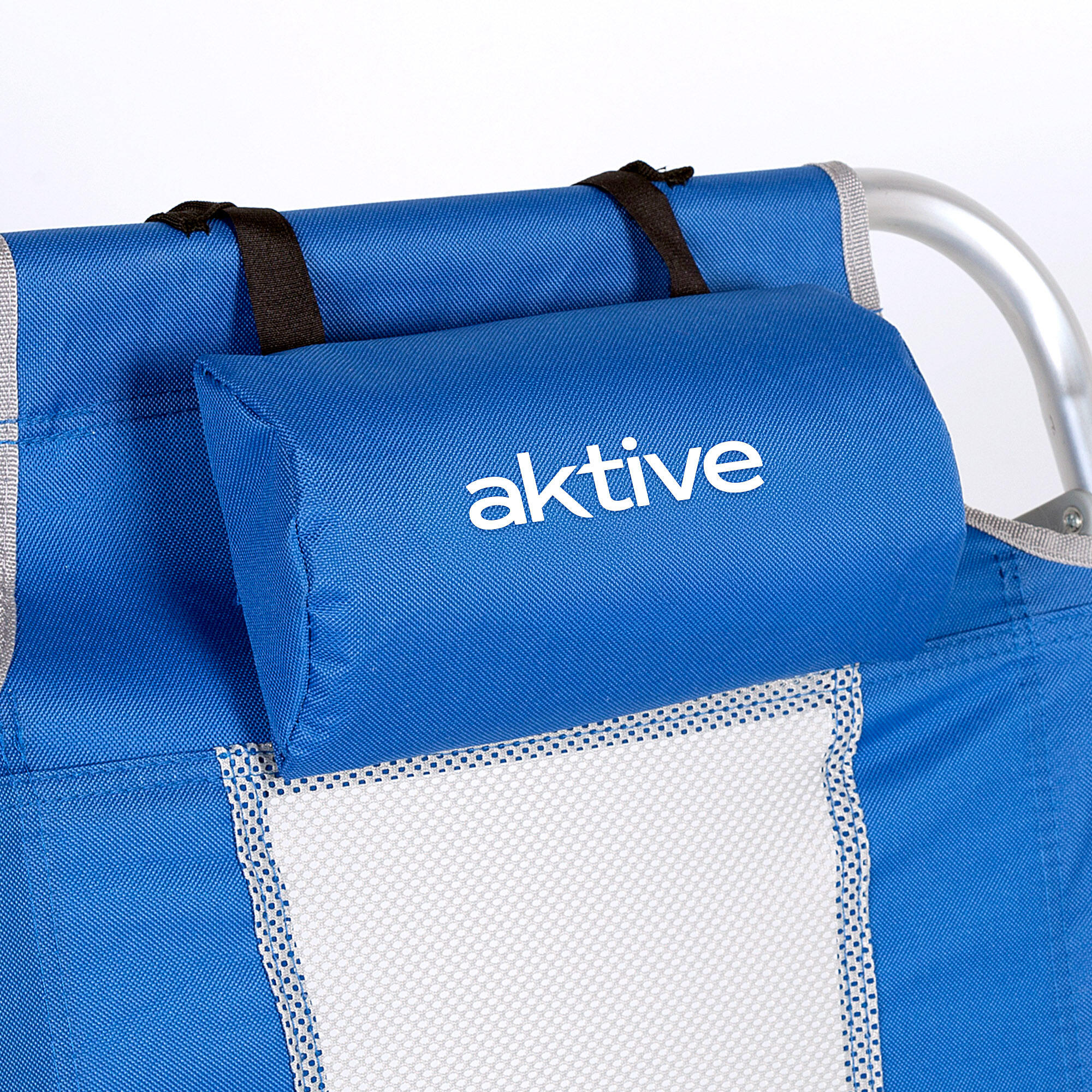 Aktive Pack 2 cadeiras de praia dobráveis multiposição azul 7/7