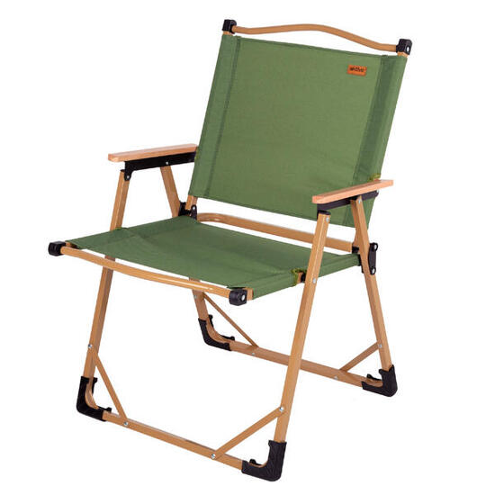 Chaise haute pliante glamping vert acier Aktive
