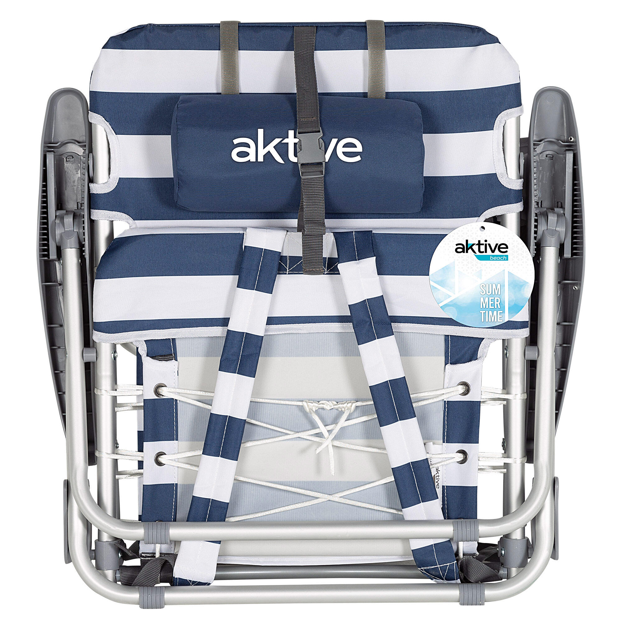 Aktive Pack 2 sillas playa plegables bajas y multiposición estampado marinero 7/7