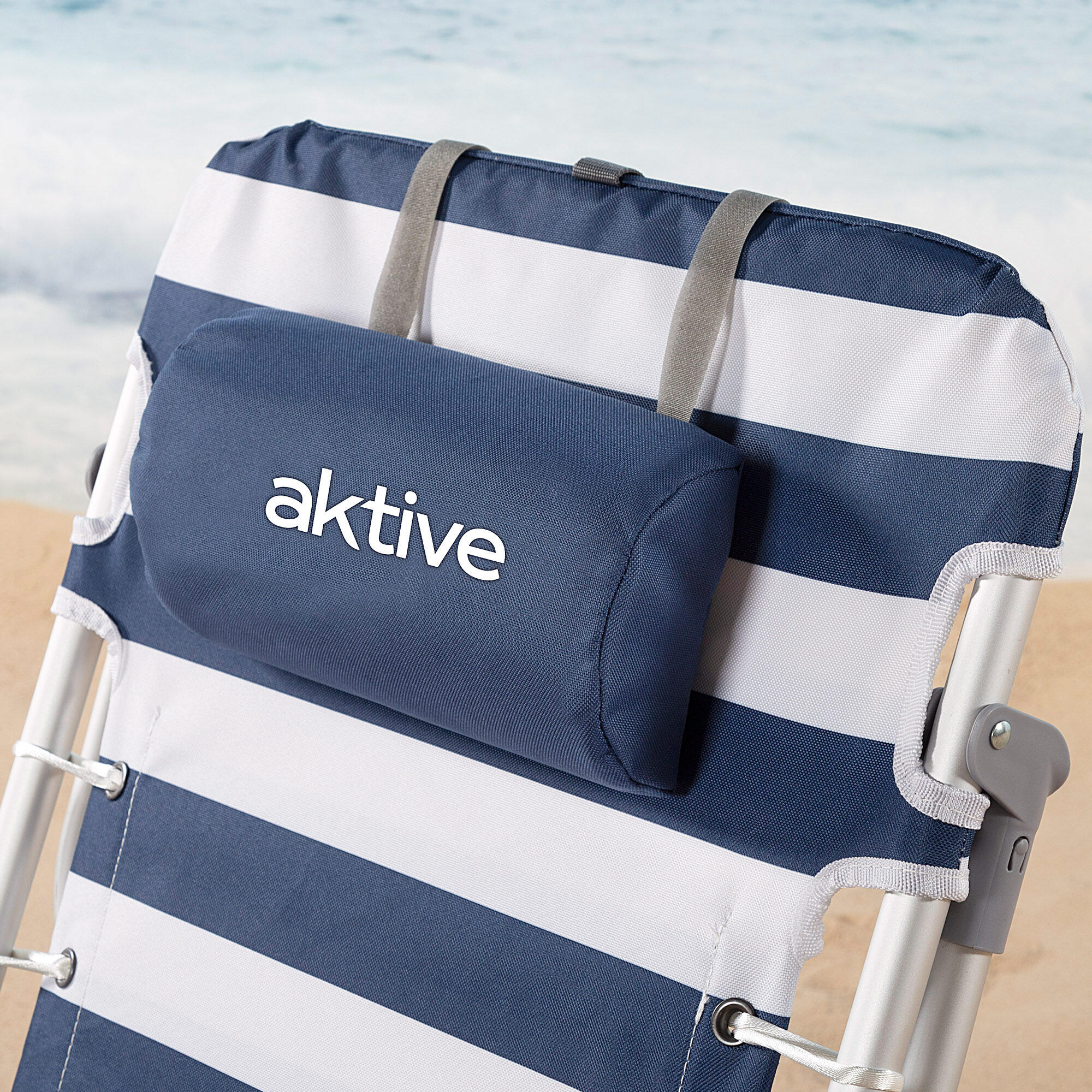 Aktive Pack 2 sillas playa plegables bajas y multiposición estampado marinero 6/7