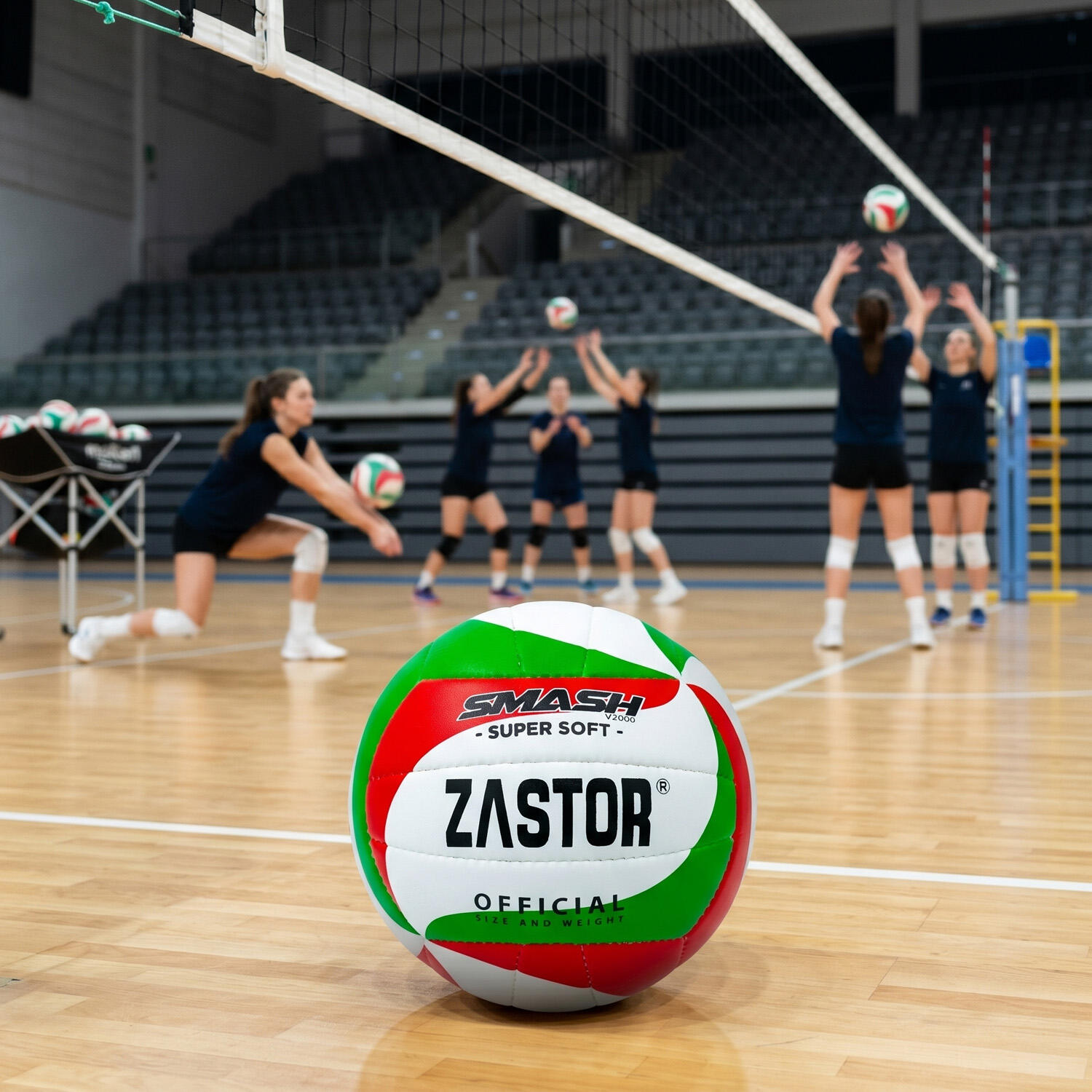Balón Voleibol Zastor Smash Green/Red T-5 2/5