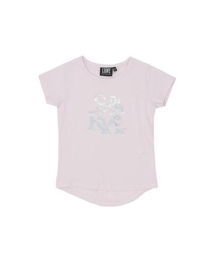 T-shirt fille pailleté manches courtes