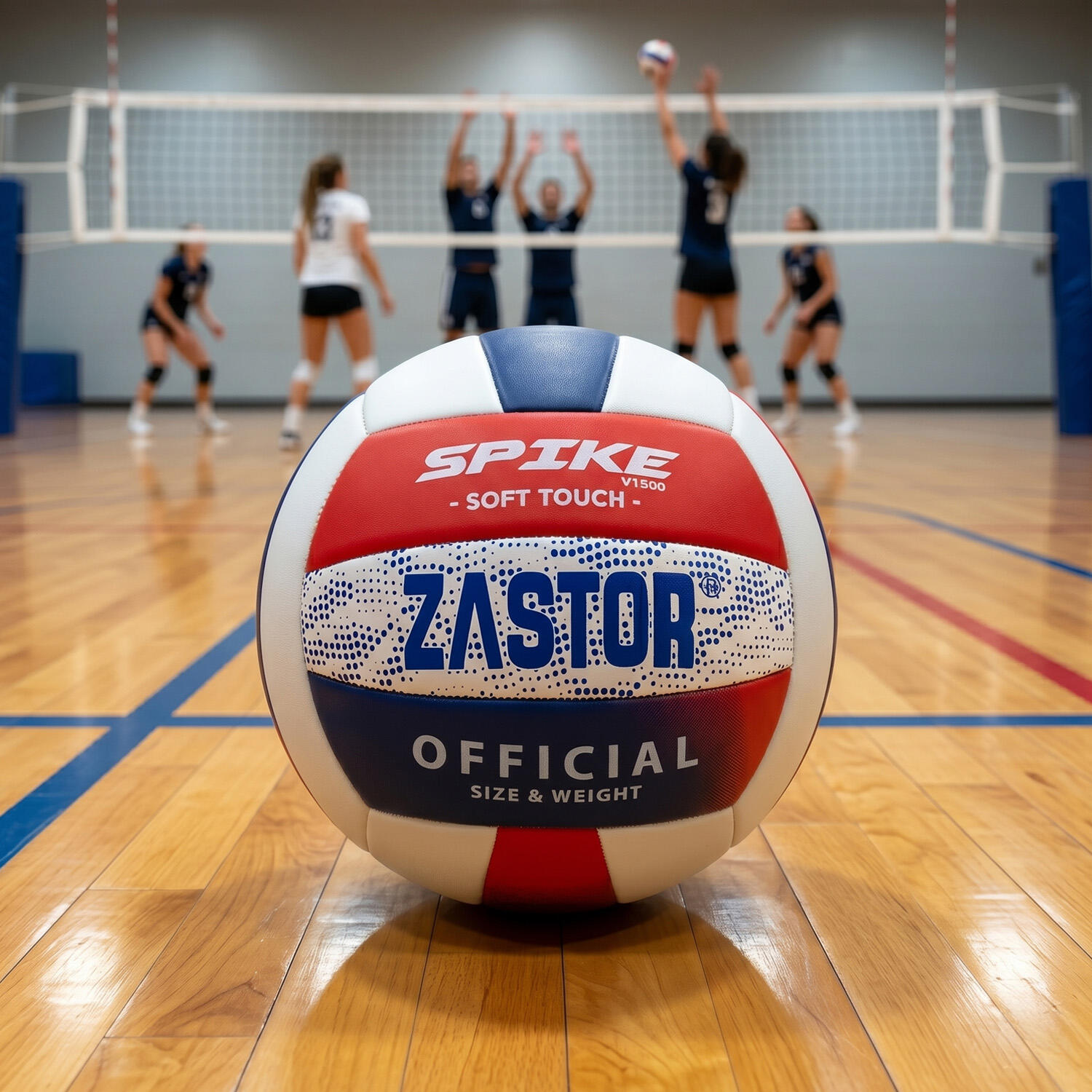 Balón voleibol Zastor SPIKE 4V1500 Rojo/Azul 2/5