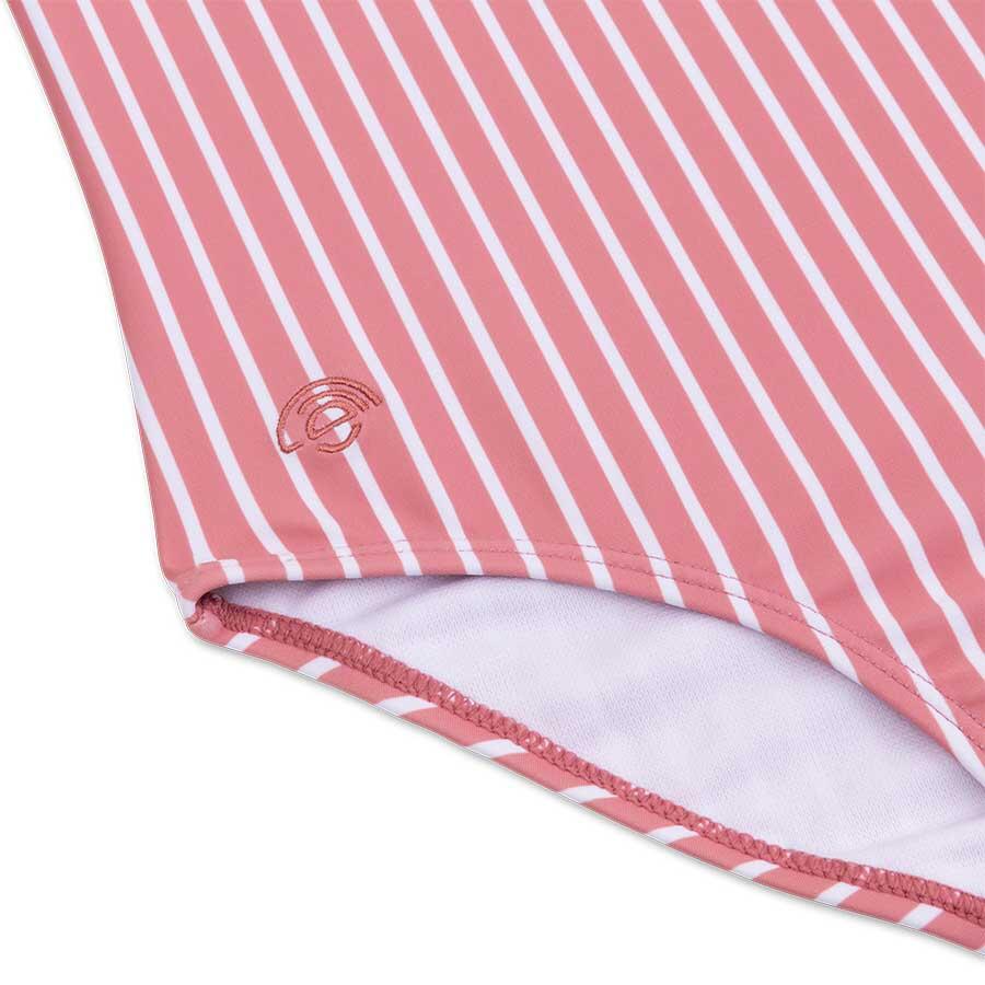 Swim Essentials Costume intero bambina bambine - Rosso/Bianco Striped - Fiore 6/7