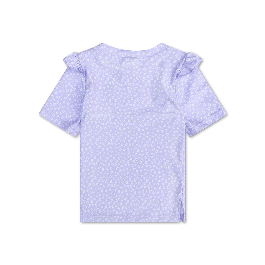 Swim Essentials Maglietta da nuoto, maniche corte, Lila, Leopard, 74/80 2/2