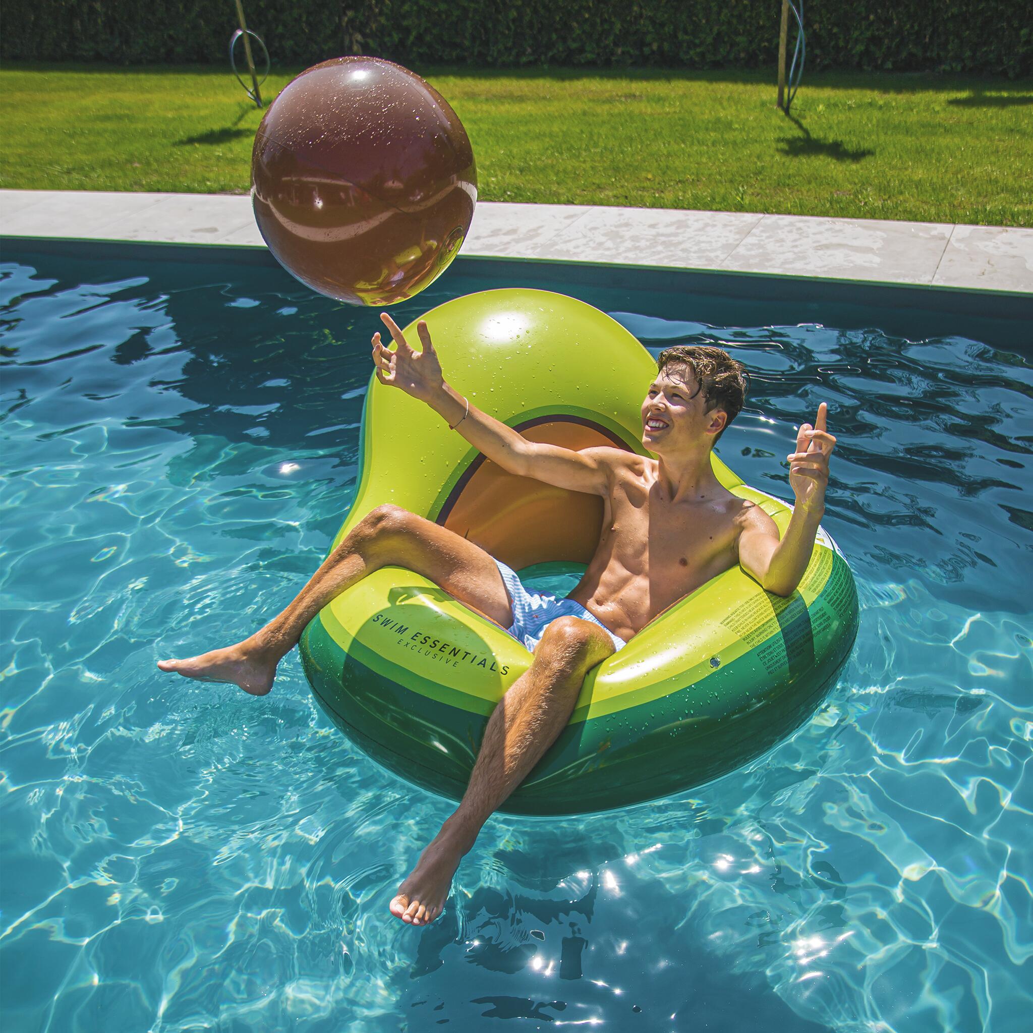 Bouée de piscine - Vert - Tropical Bliss Avocat - incl. balle de plage 4/5