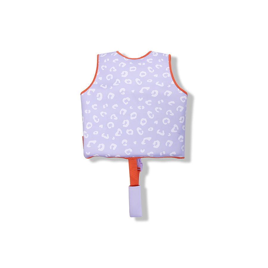 Gilet de natation - Lila Leopard - 3/6 Ans 4/7