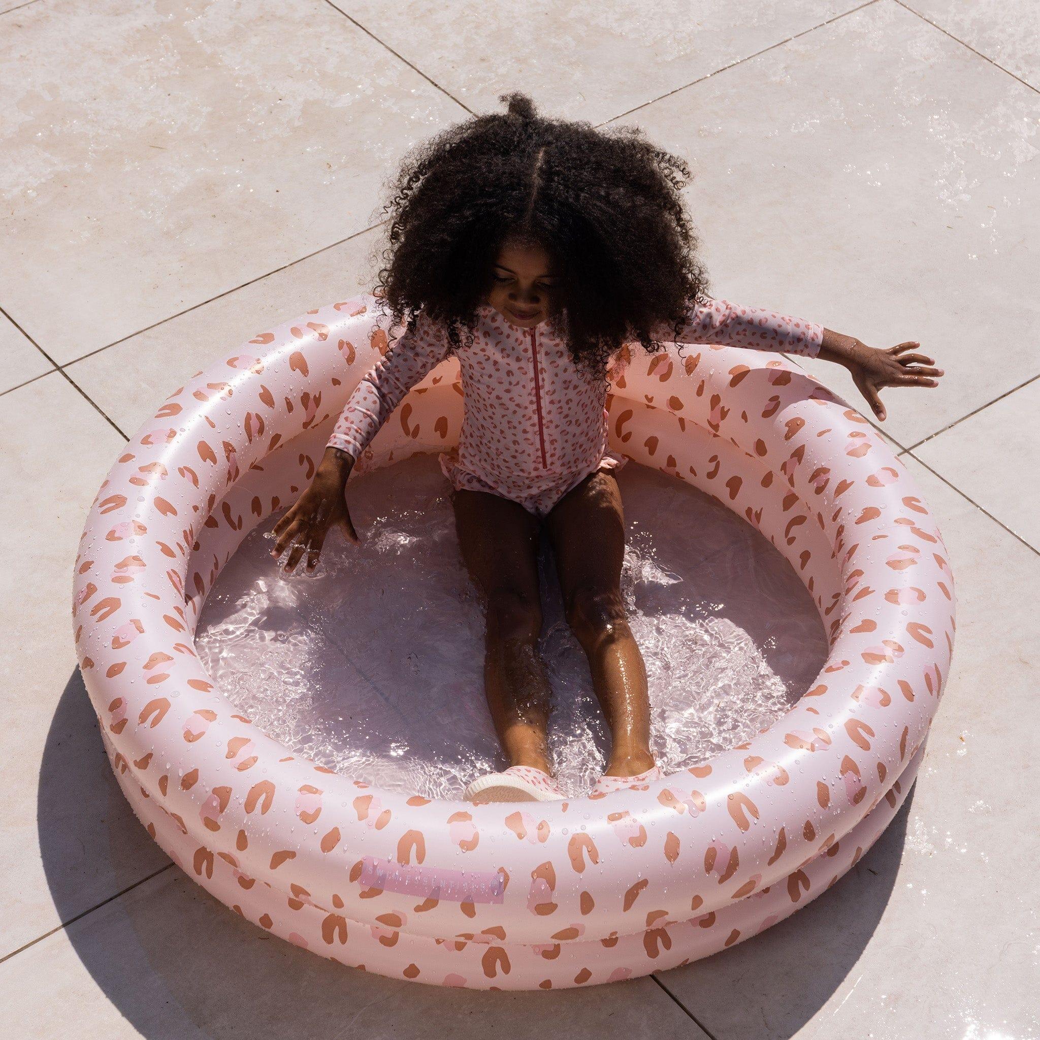 Piscina para niños - Rosa Viejo - Leopard - Ø 100 cm 2/4