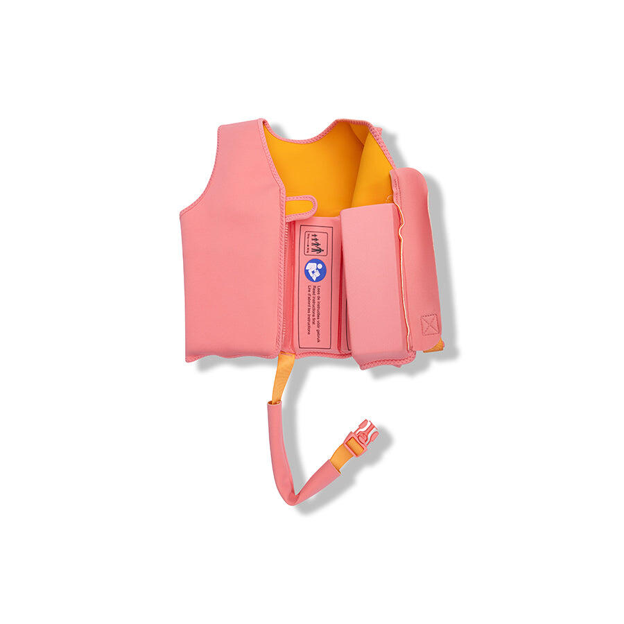 Gilet de bain - Orange/Rose - Vivid Clash - 3/6 Ans 3/4