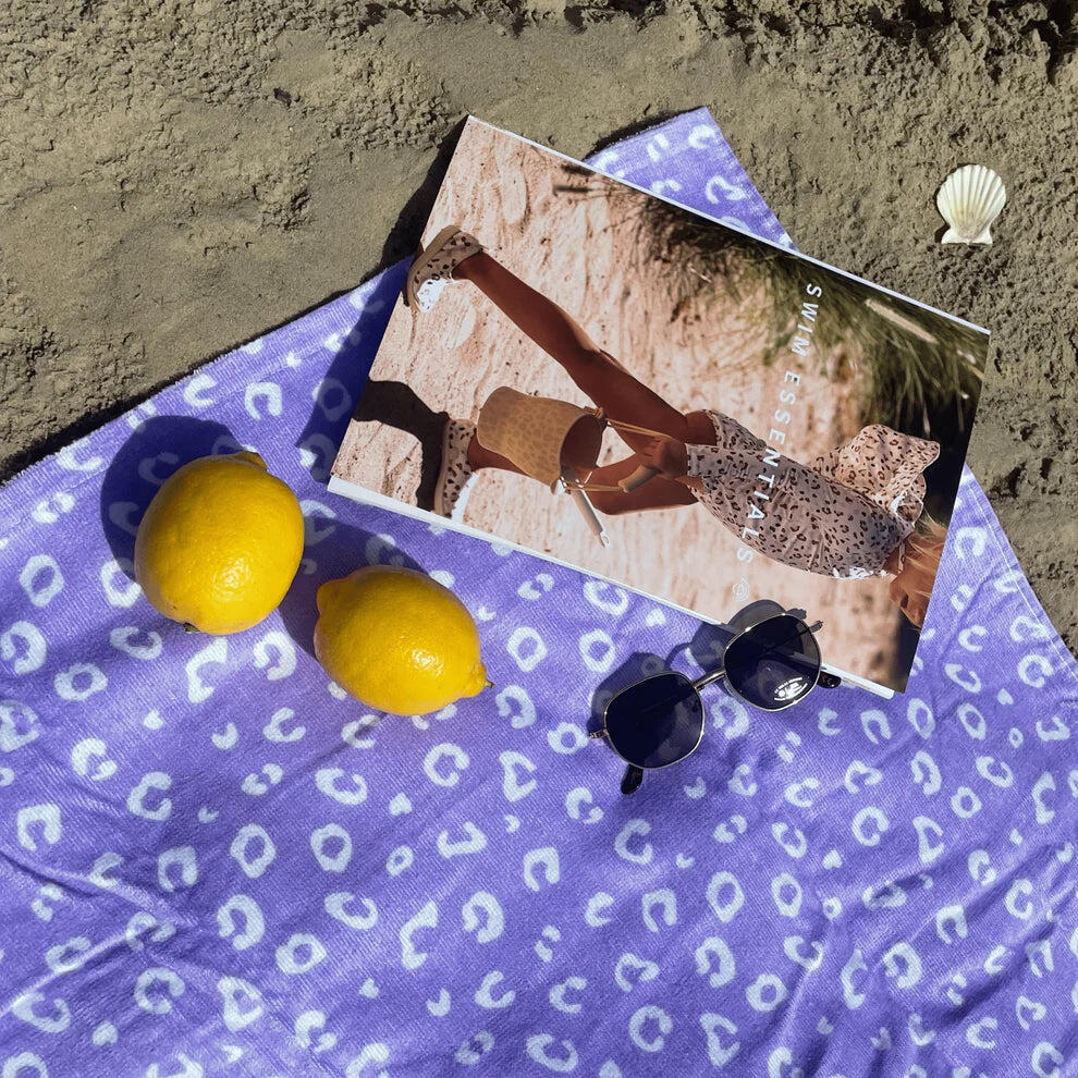 Toalla de playa algodón - Lila - Leopard - 135 x 65 cm 6/6