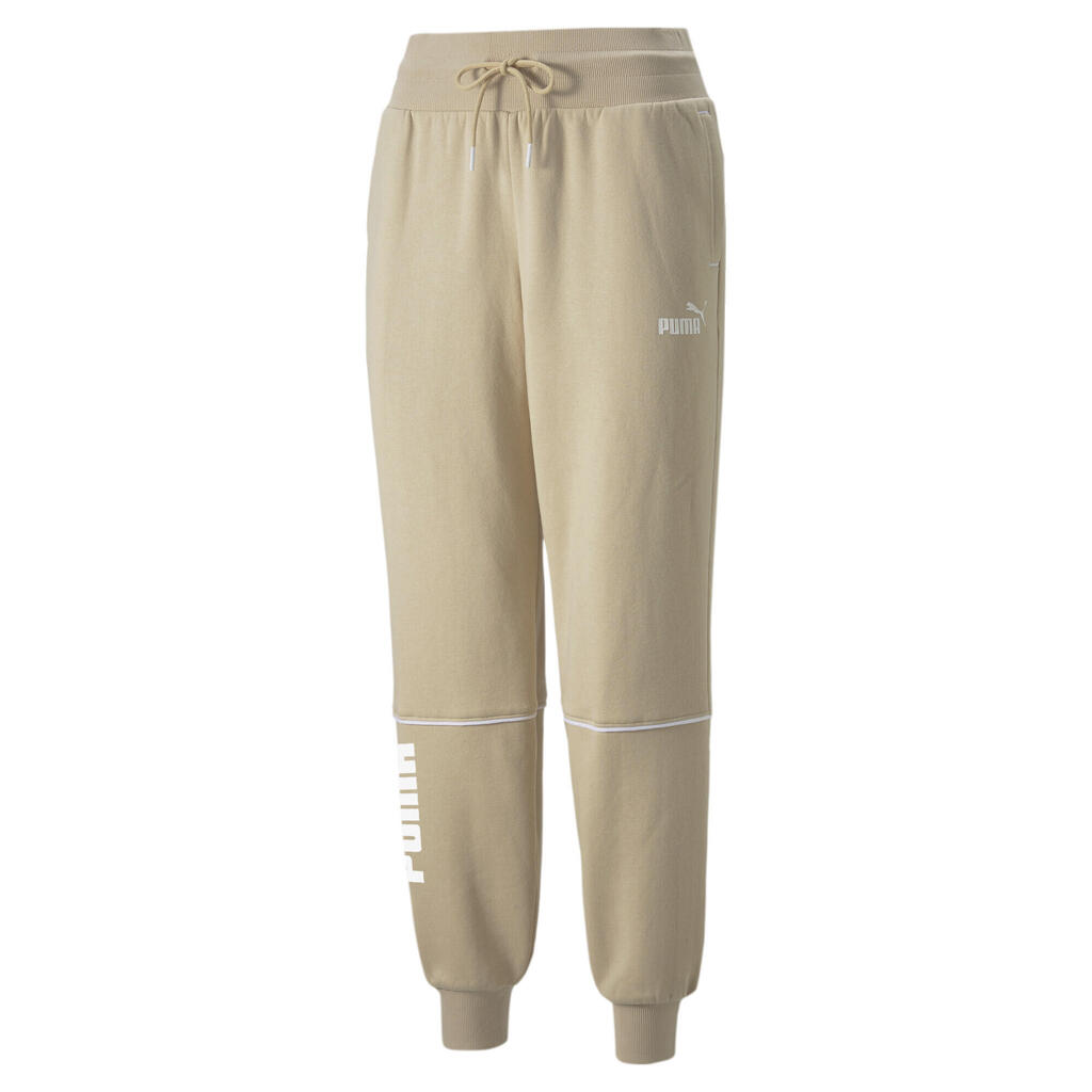 Adult's Tracksuit Bottoms Puma Colorblock  Beige