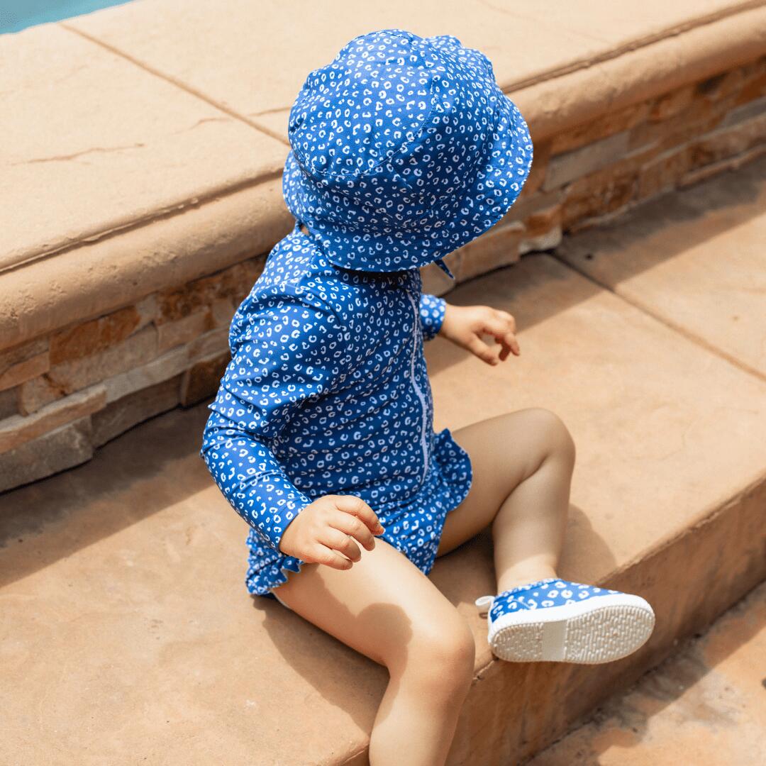 Swim Essentials Sonnenhut - Blau - Leopard - 0/1 Jahre 2/5