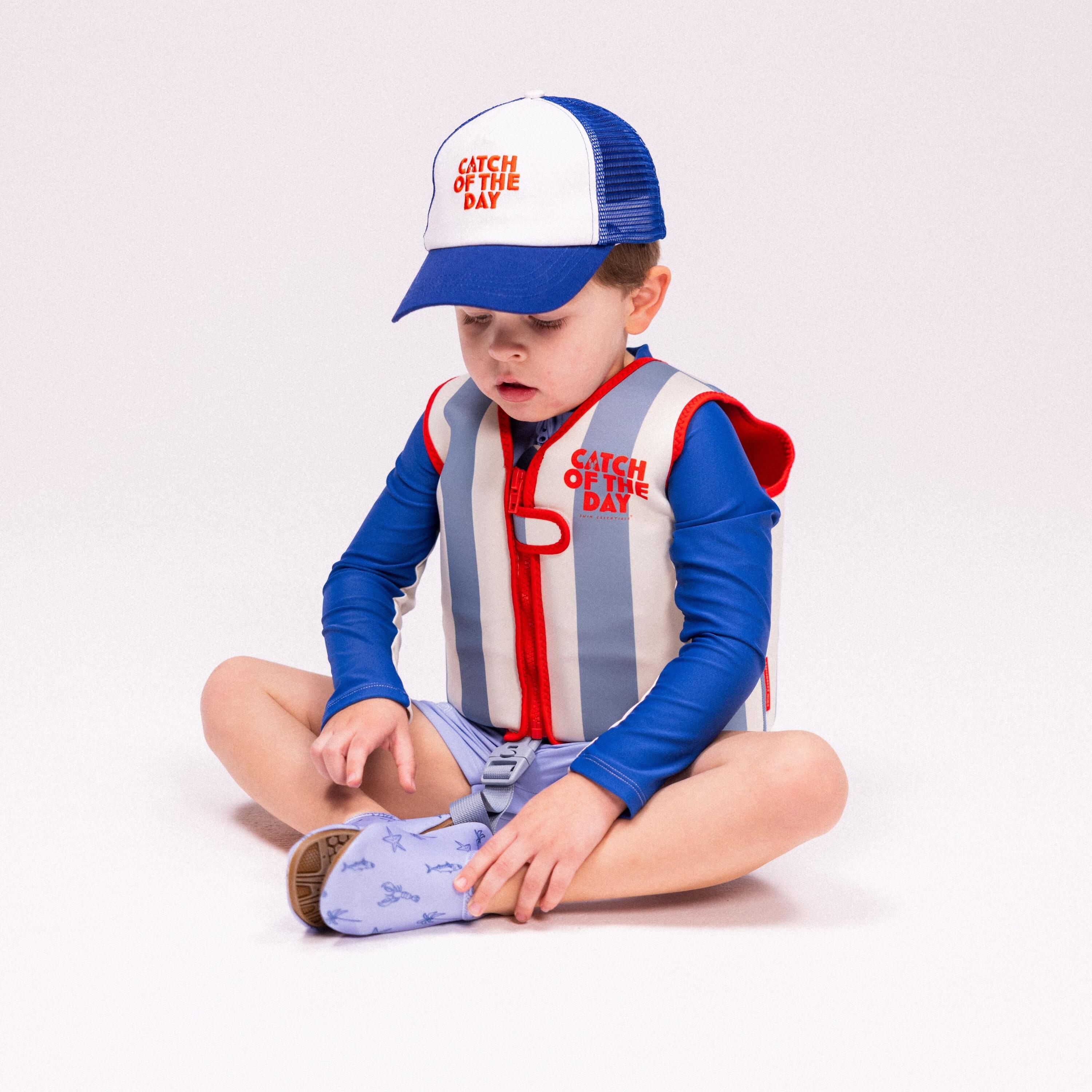 Swim Essentials Giubbotto salvagente - Rosso/Blu - Catch Of The Day - 2/3 anni 5/7