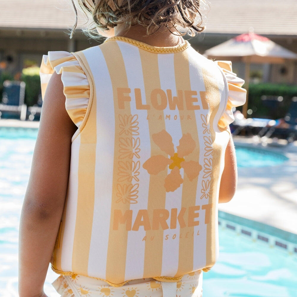 Gilet de bain - Jaune - Flower Market - 2/3 Ans 2/7