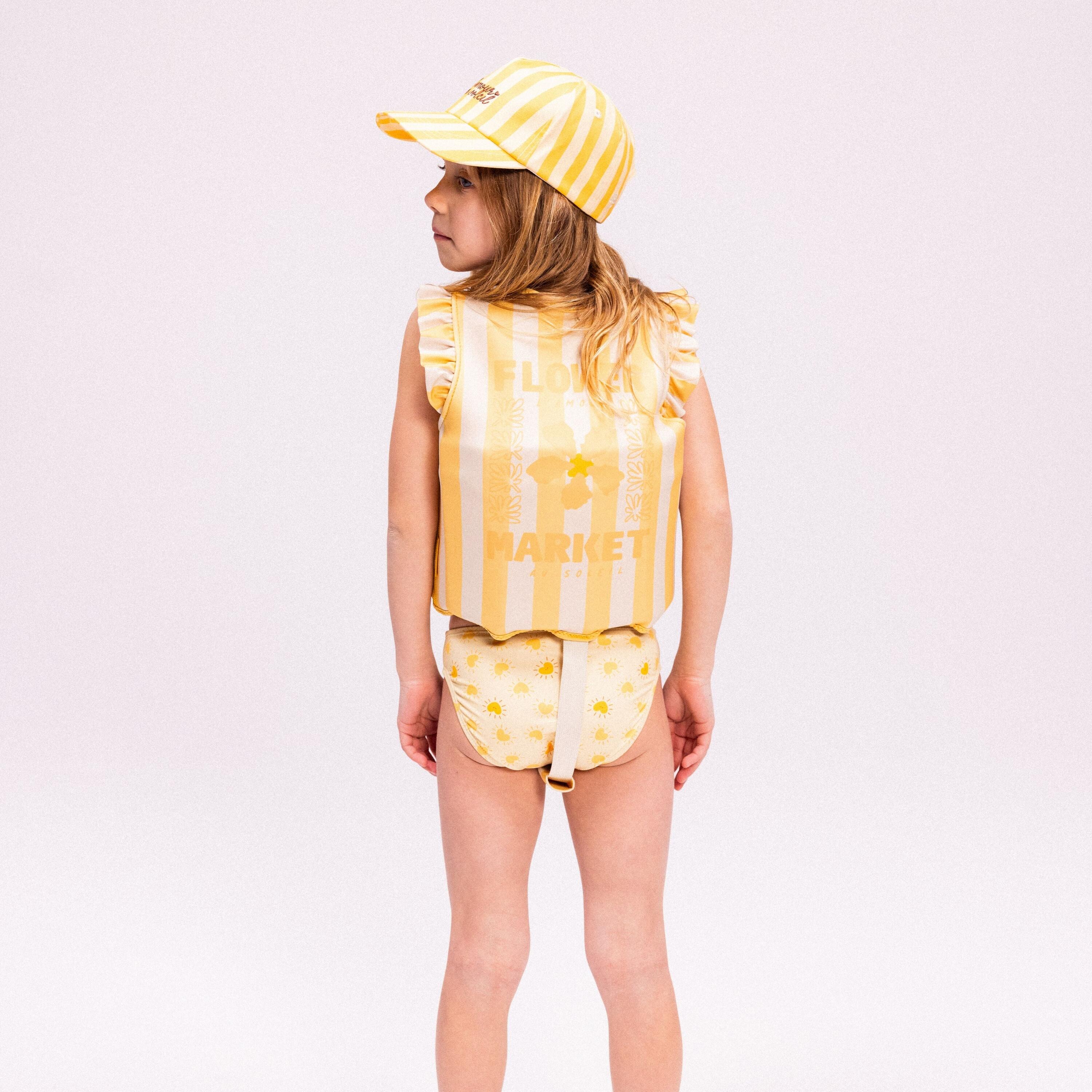 Gilet de bain - Jaune - Flower Market - 2/3 Ans 5/7