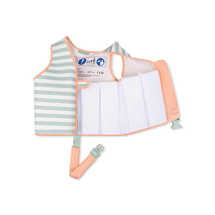 Swim Essentials Schwimmweste - Grün/Weiß - Resort-Streifen - 3/6 Jahre 2/3